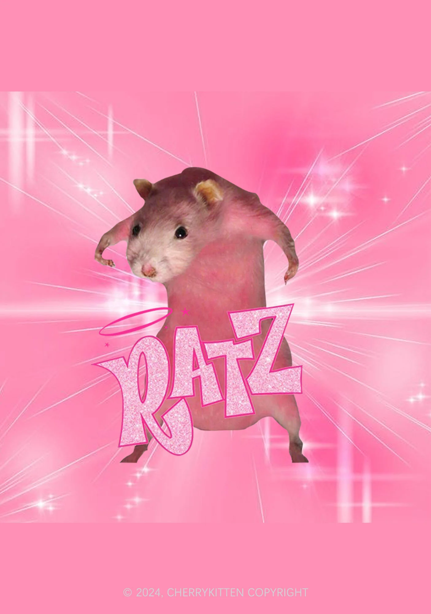 Pink Ratz 1Pc Y2K Pin Badge Cherrykitten - Image 2