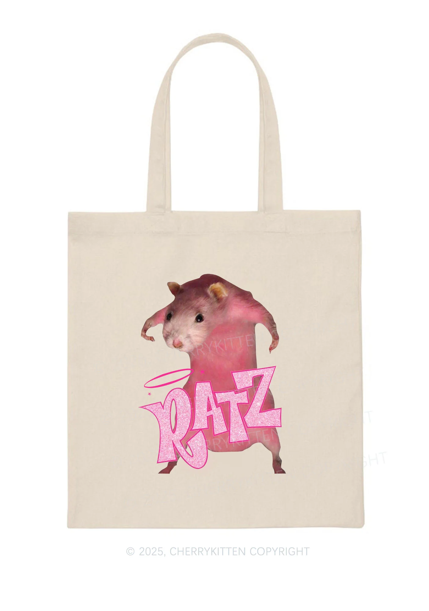 Pink Ratz Y2K Canvas Tote Bag Cherrykitten - Image 2
