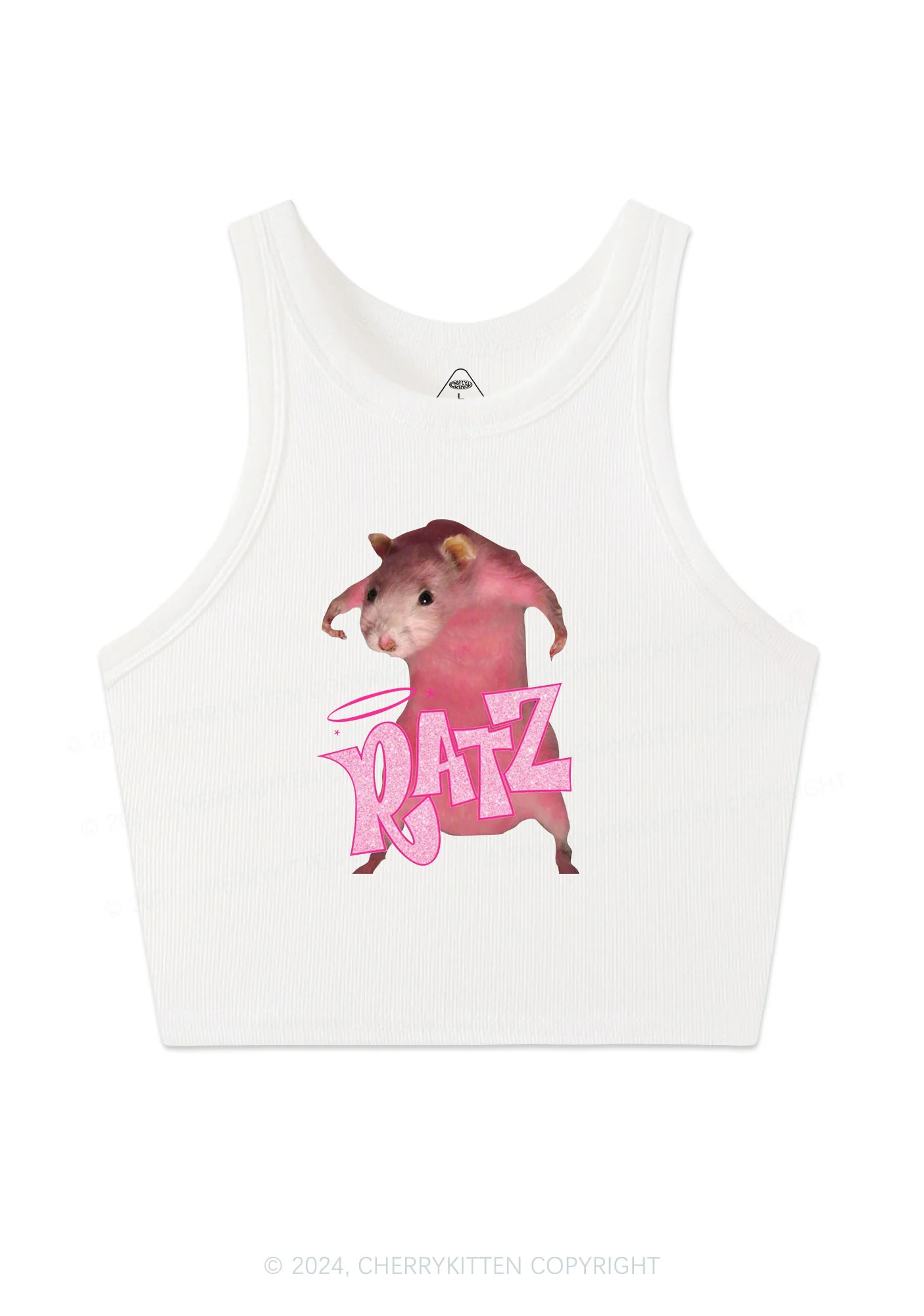 Pink Ratz Y2K Crop Tank Top Cherrykitten - Image 3