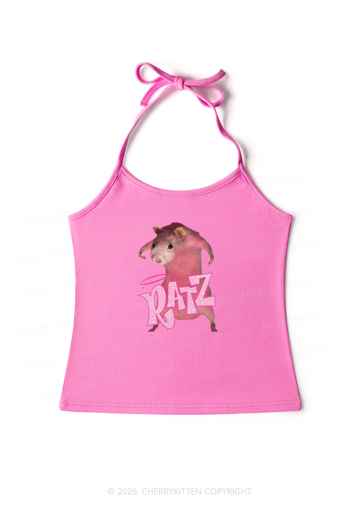 Pink Ratz Y2K Halter Neck Cami Cherrykitten - Image 3