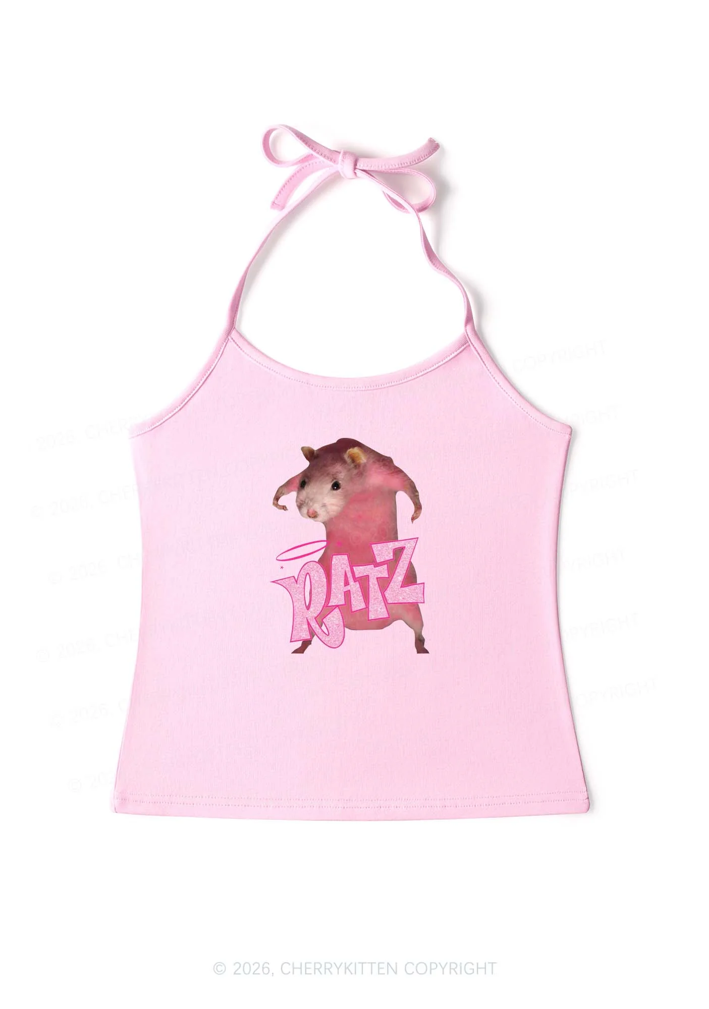 Pink Ratz Y2K Halter Neck Cami Cherrykitten - Image 4