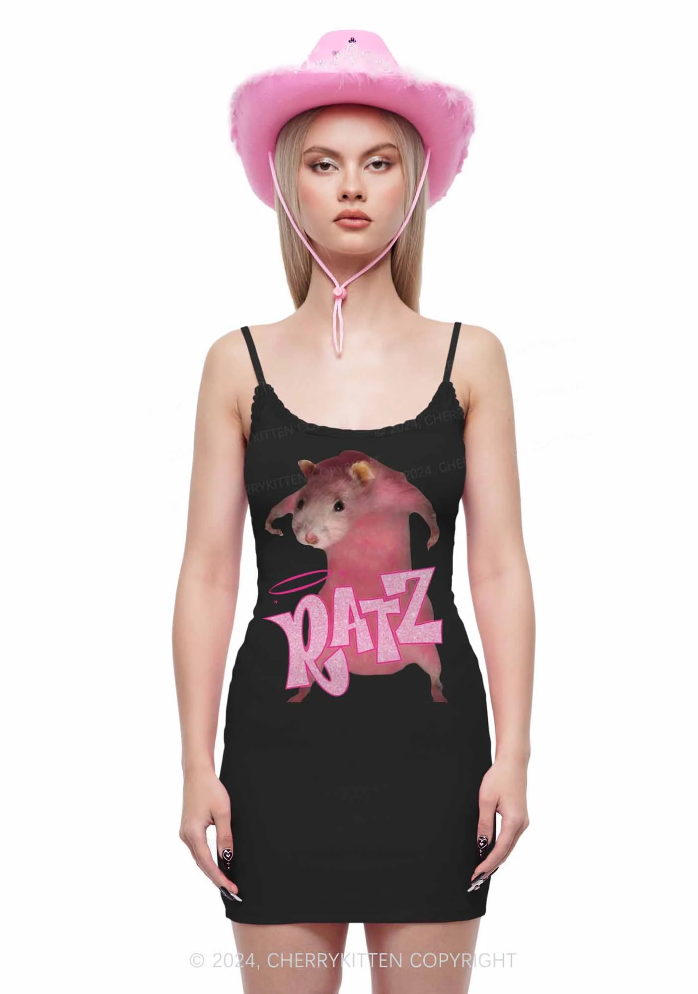 Pink Ratz Y2K Lace Slip Dress Cherrykitten - Image 2