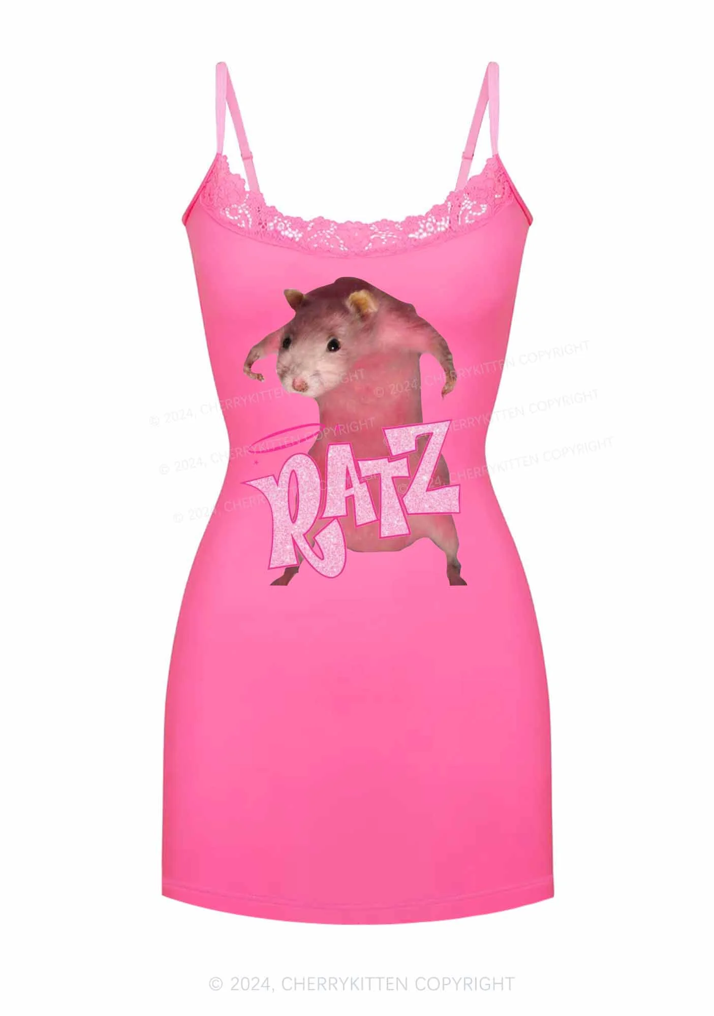 Pink Ratz Y2K Lace Slip Dress Cherrykitten - Image 3
