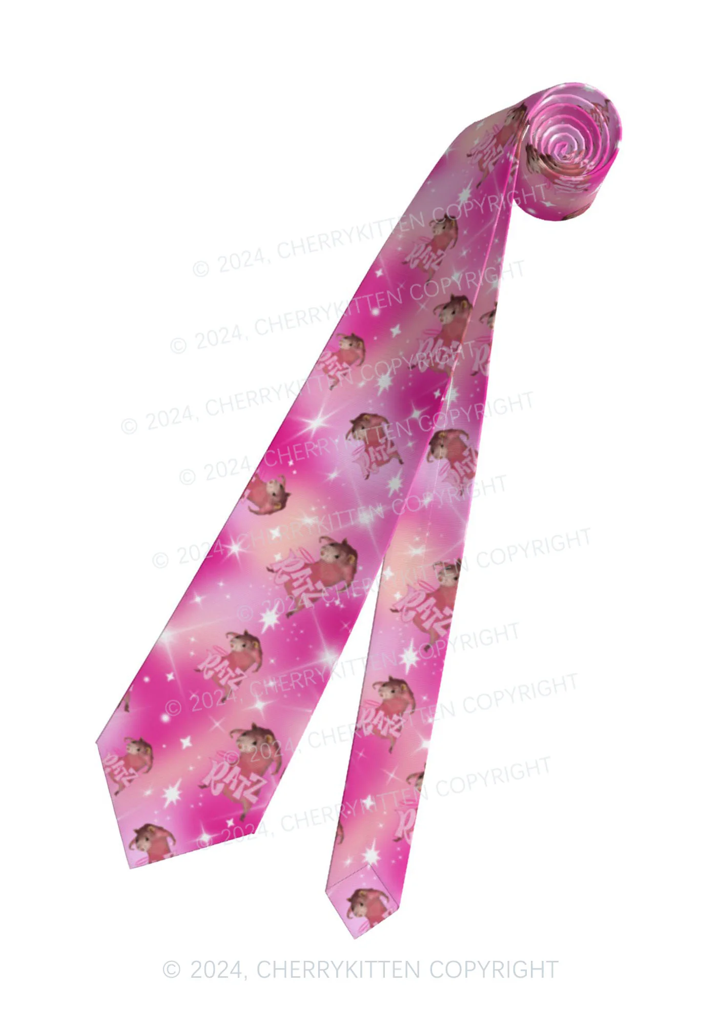Pink Ratz Y2K Necktie Cherrykitten - Image 5