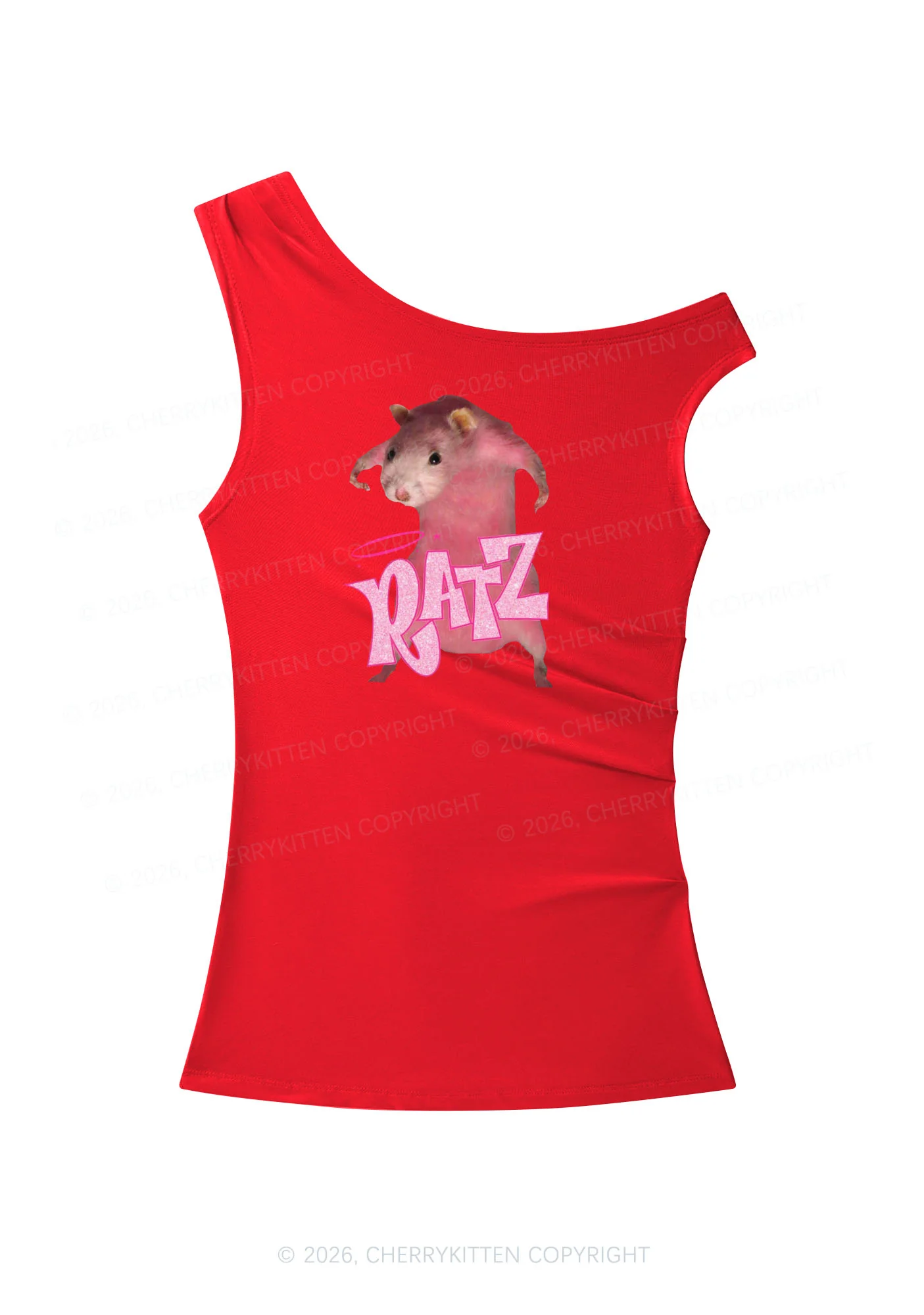 Pink Ratz Y2K Off Shoulder Tank Top Cherrykitten - Image 7