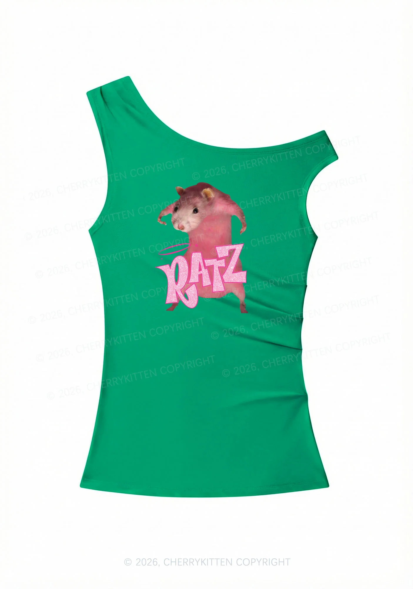 Pink Ratz Y2K Off Shoulder Tank Top Cherrykitten - Image 8