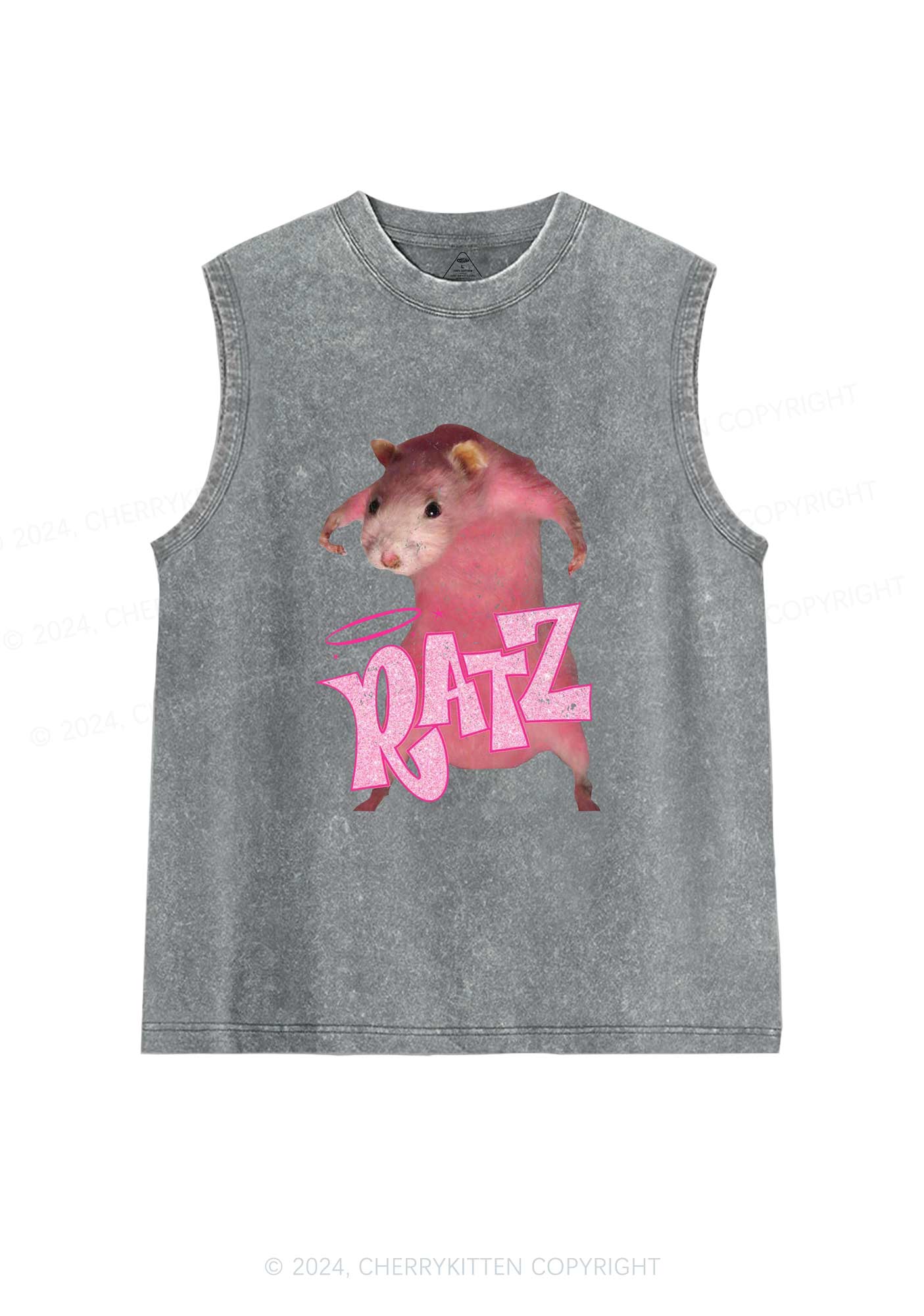 Pink Ratz Y2K Washed Tank Cherrykitten - Image 5