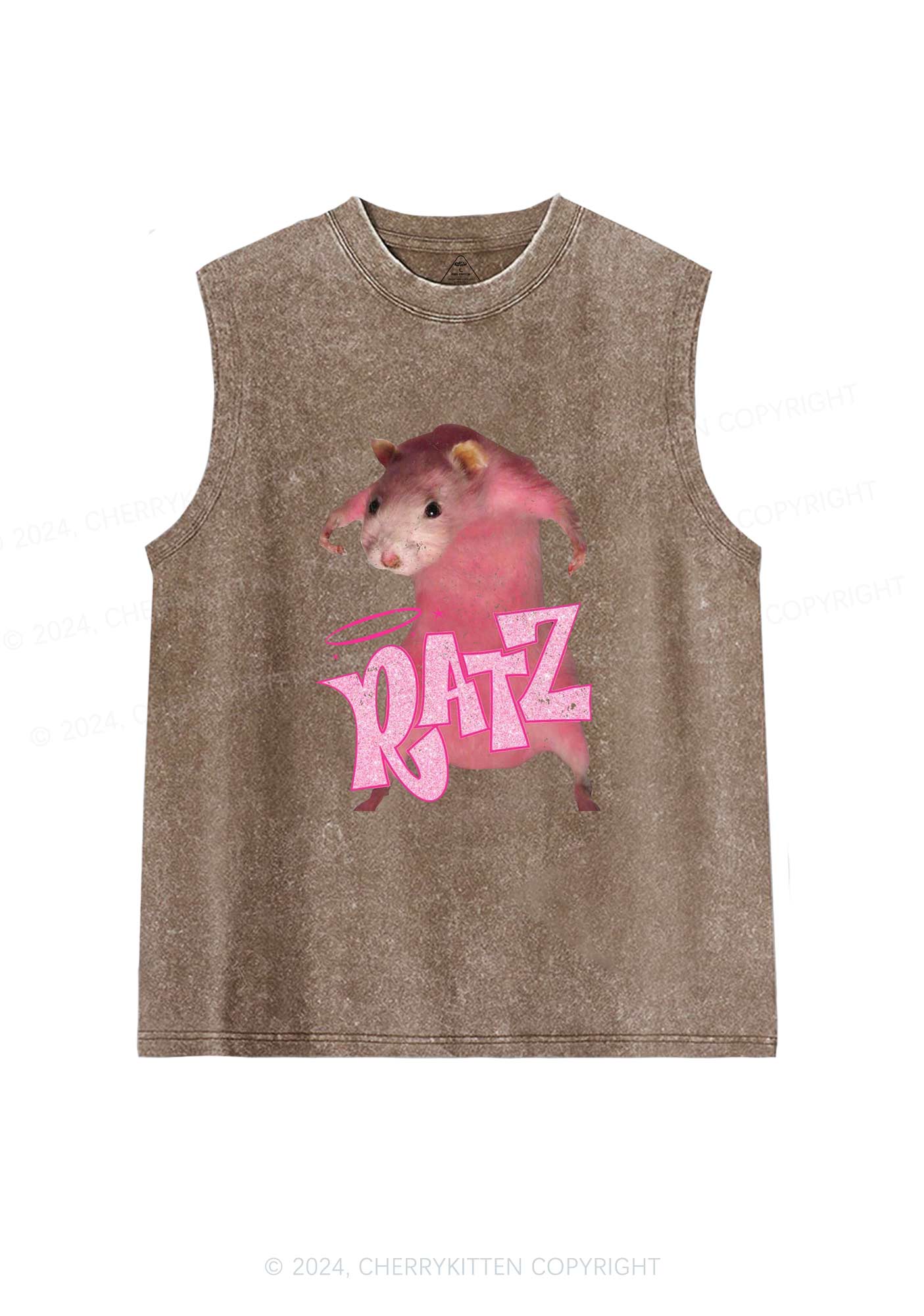 Pink Ratz Y2K Washed Tank Cherrykitten - Image 6