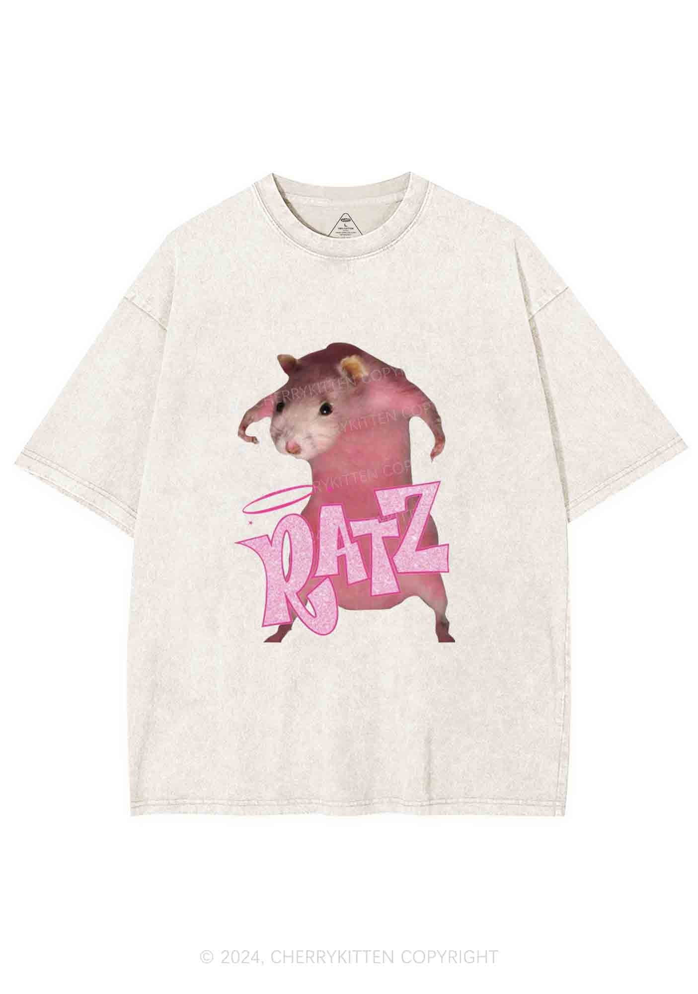 Pink Ratz Y2K Washed Tee Cherrykitten - Image 5