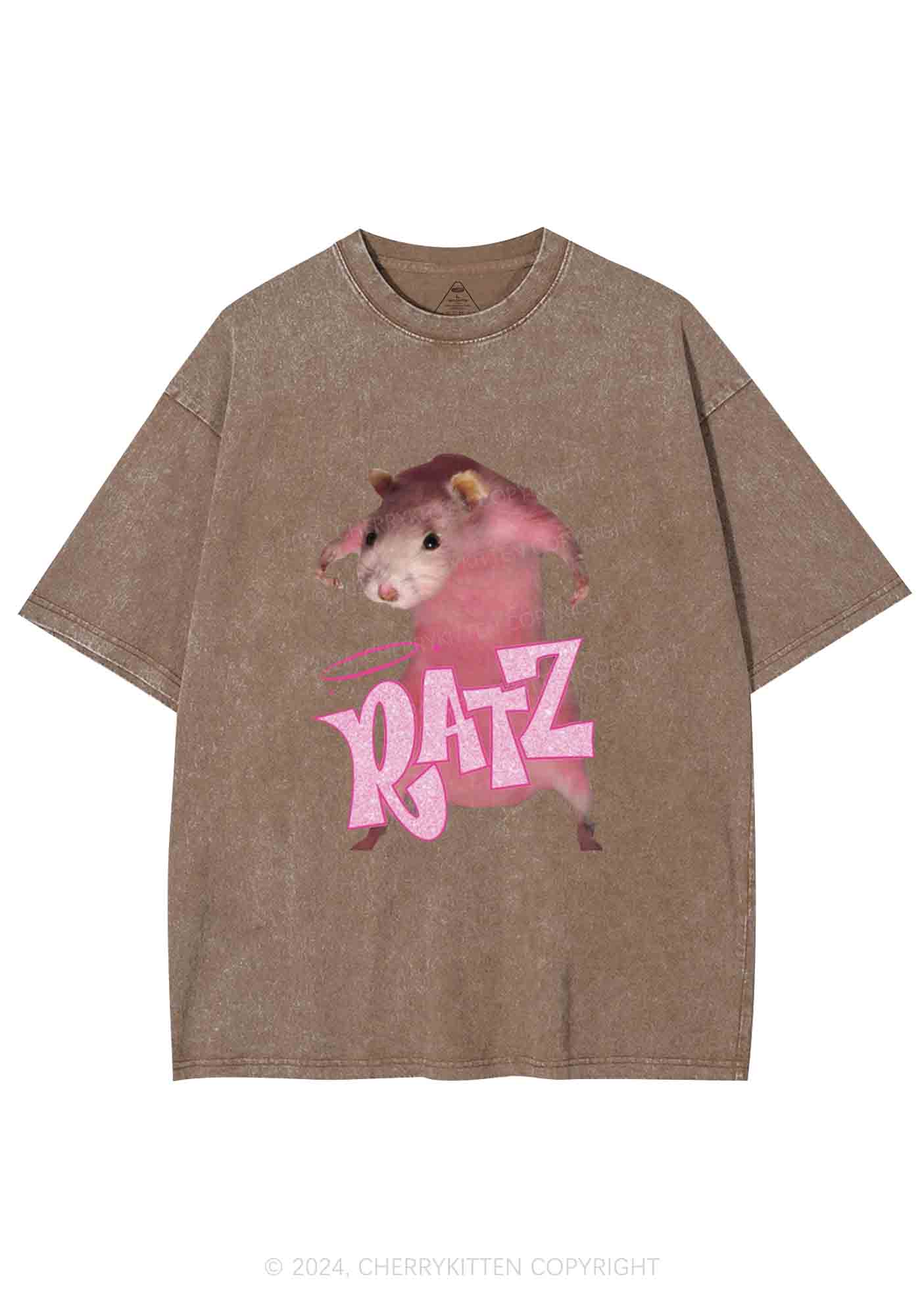 Pink Ratz Y2K Washed Tee Cherrykitten - Image 8