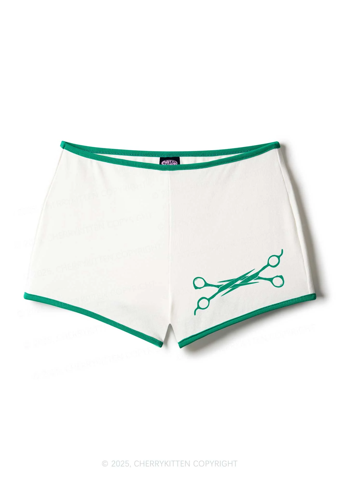 Pink Scissor Pride Y2K Booty Shorts Cherrykitten - Image 4