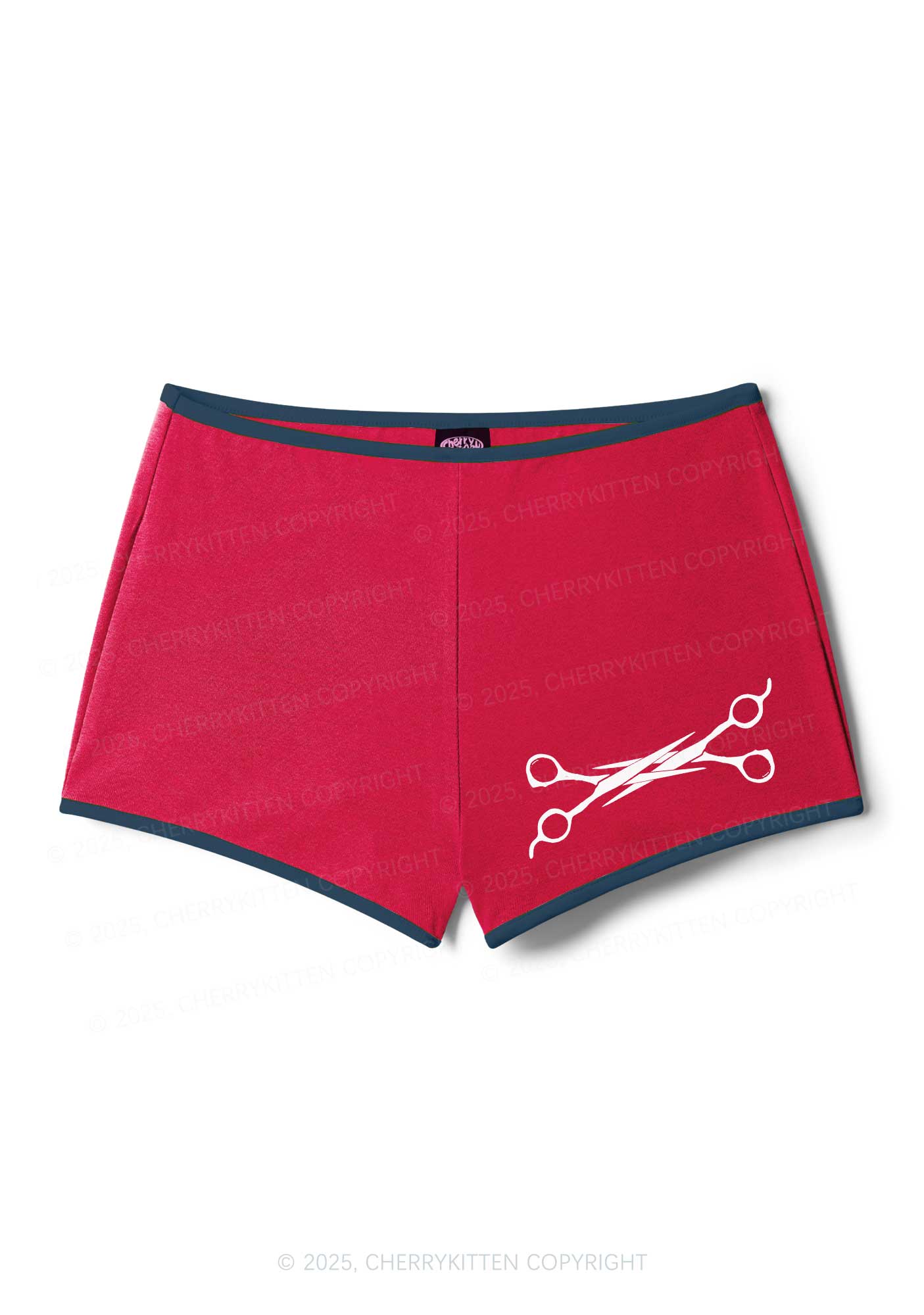 Pink Scissor Pride Y2K Booty Shorts Cherrykitten - Image 5