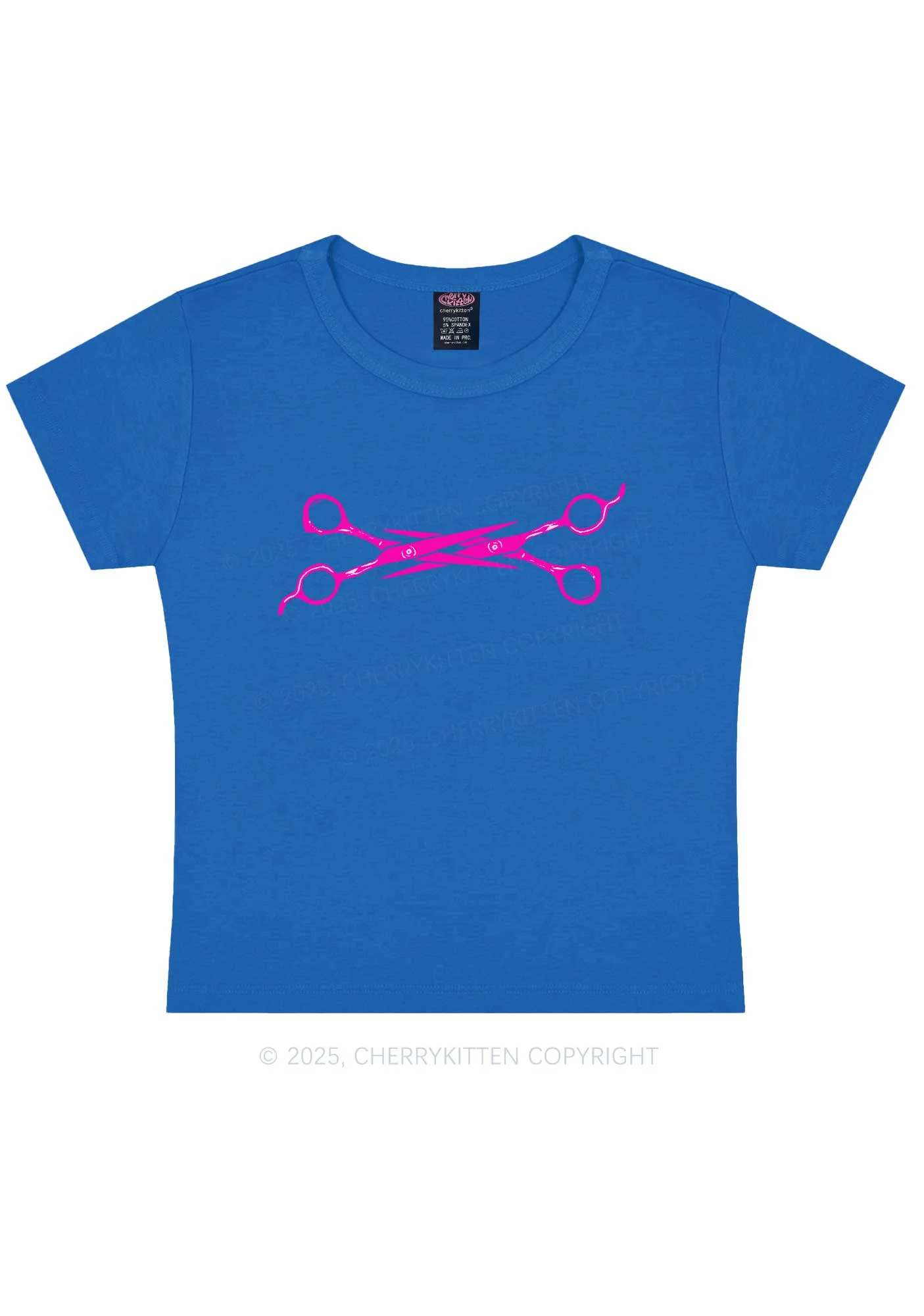 Pink Scissor Y2K Baby Tee Cherrykitten - Image 10