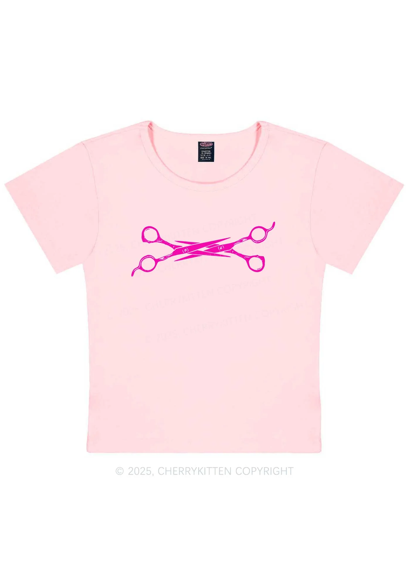 Pink Scissor Y2K Baby Tee Cherrykitten - Image 12