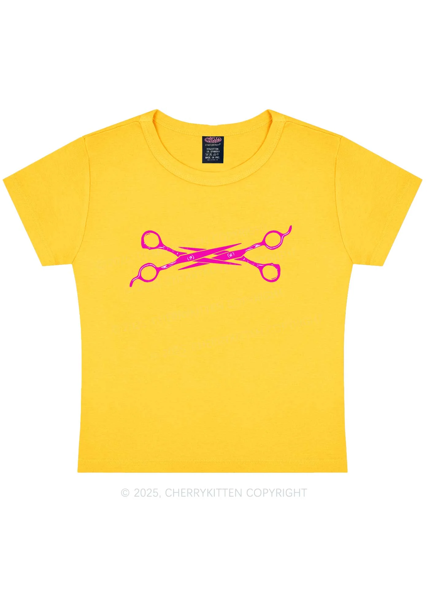 Pink Scissor Y2K Baby Tee Cherrykitten - Image 5