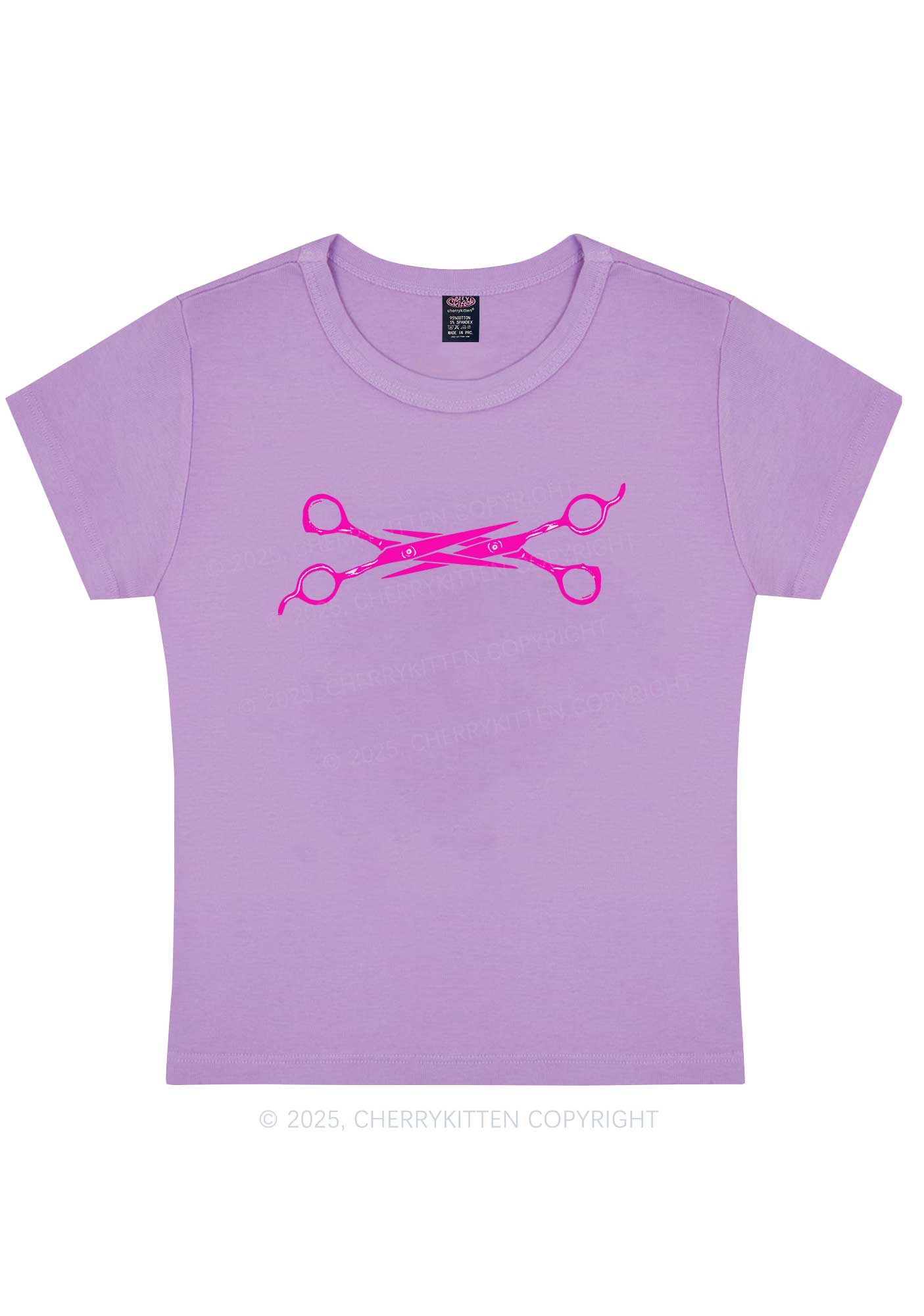 Pink Scissor Y2K Baby Tee Cherrykitten - Image 8
