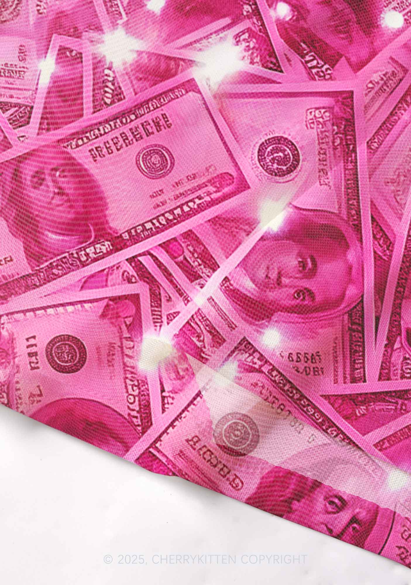 Pink Shiny Money Y2K Mesh Cami Tank Cherrykitten - Image 3
