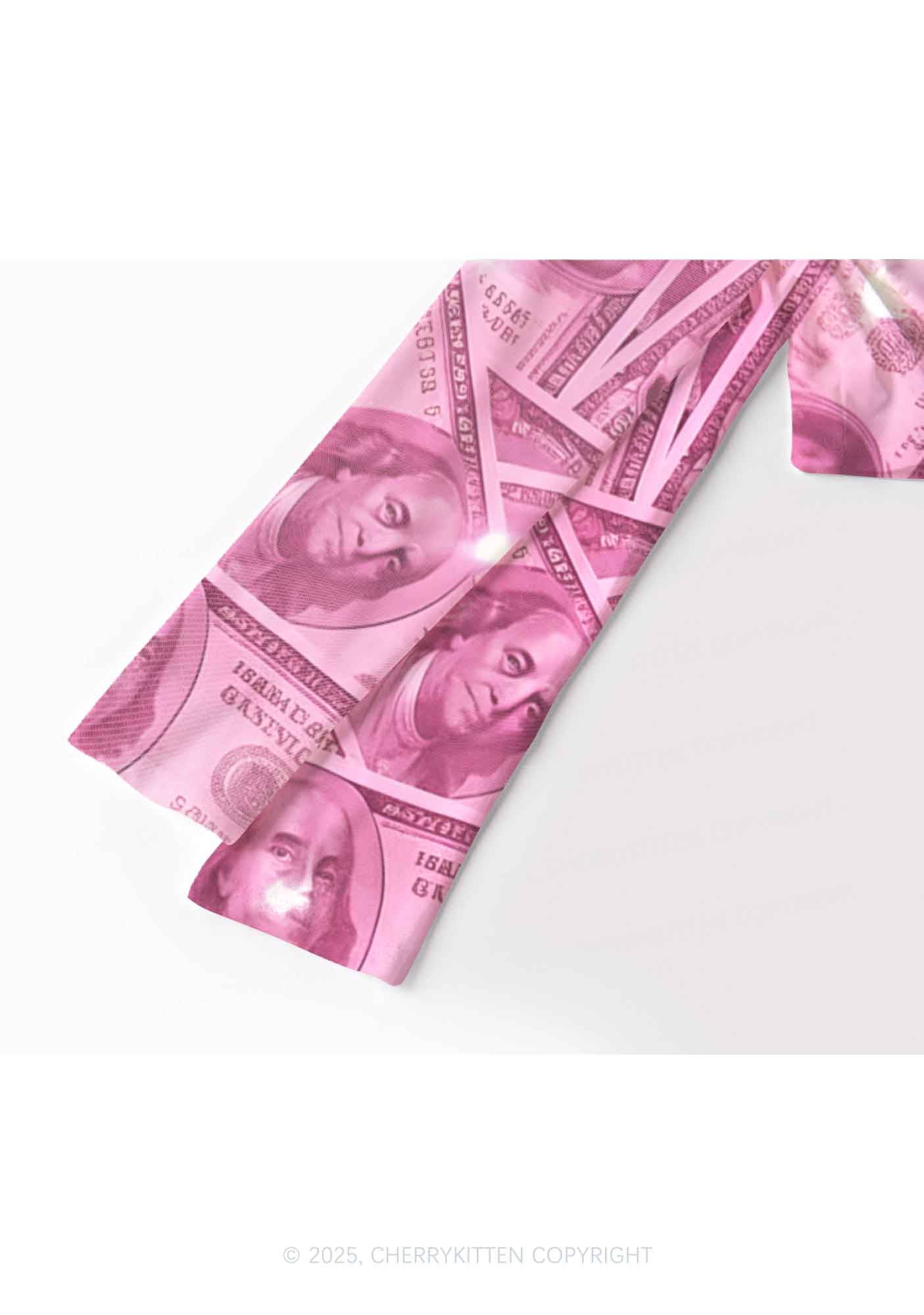 Pink Shiny Money Y2K Mesh Long Sleeve Crop Top Cherrykitten - Image 3