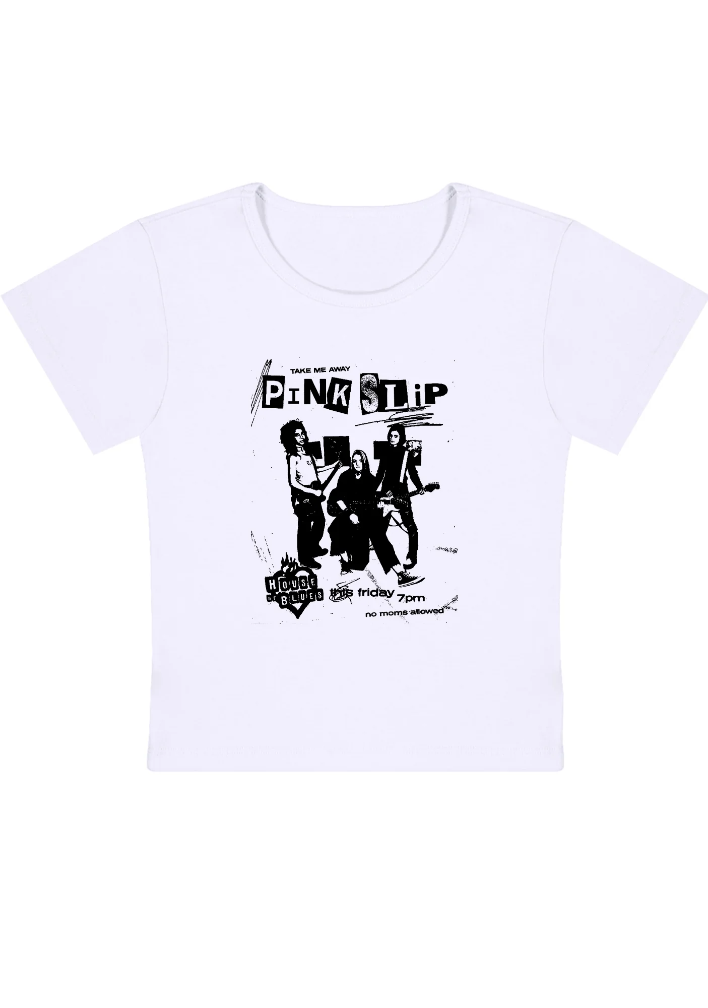 Pink Slip Take Me Away Y2K Baby Tee - Image 3