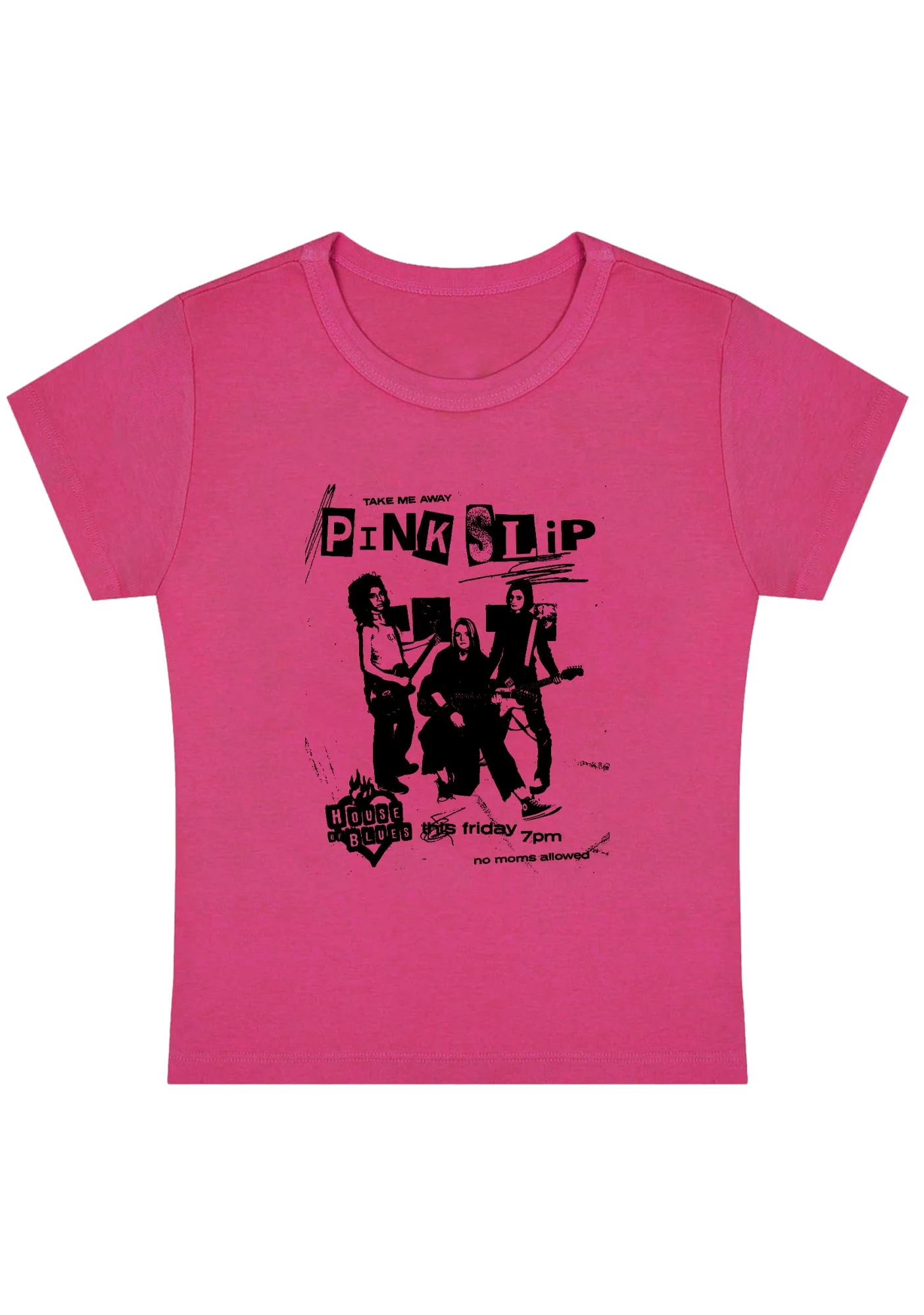 Pink Slip Take Me Away Y2K Baby Tee - Image 5