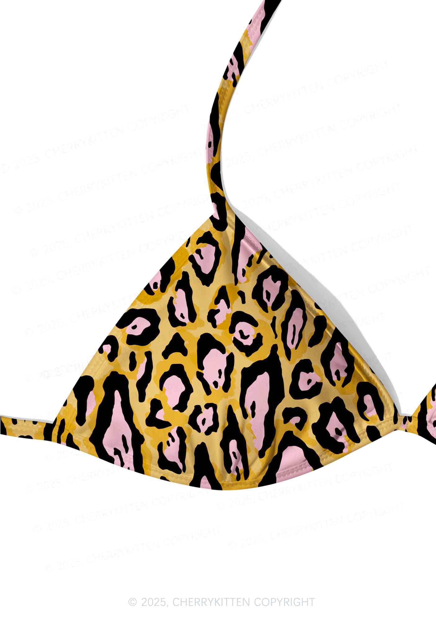 Pink Spotted Leopard Y2K Print Bikini Set Cherrykitten - Image 4