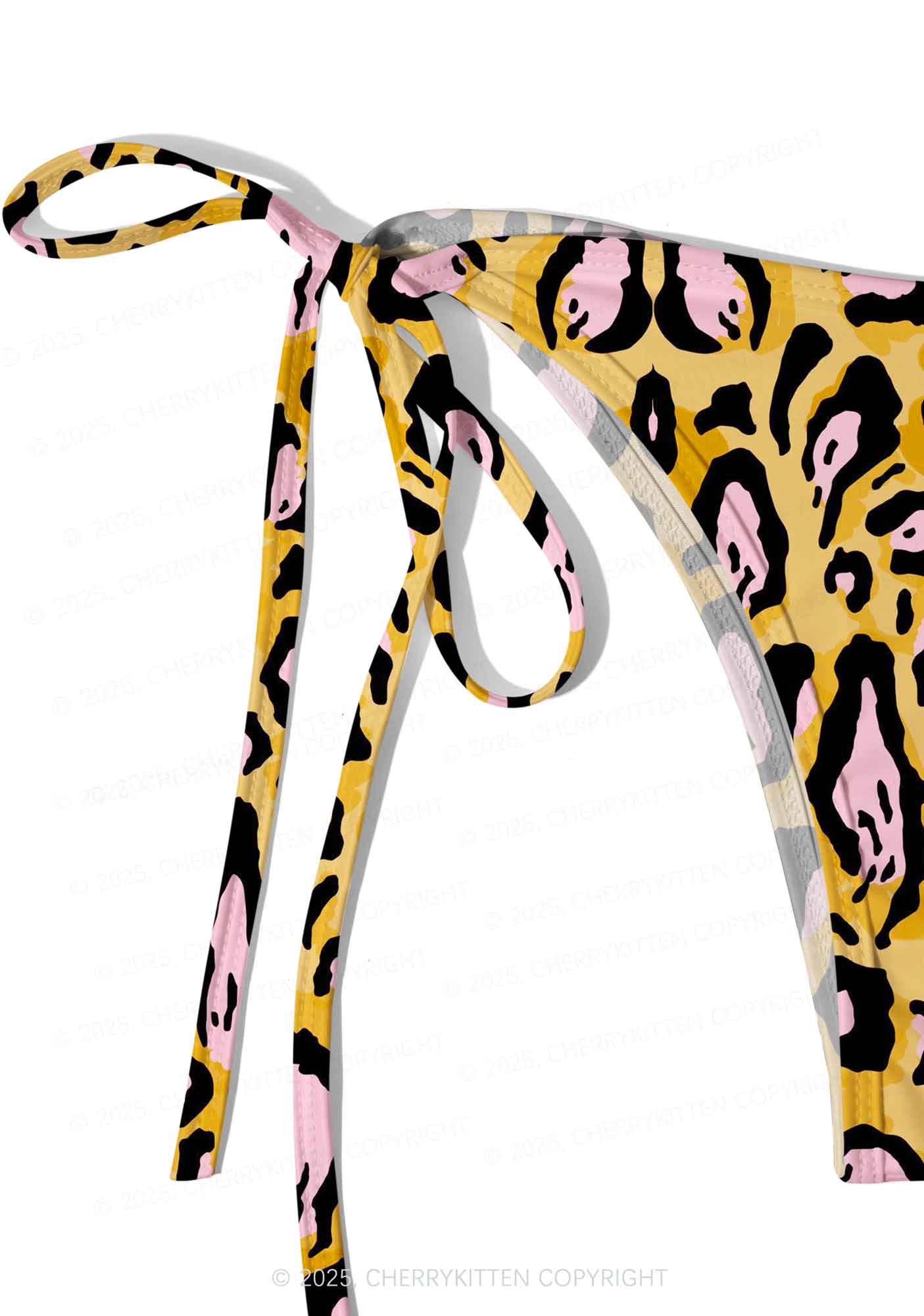Pink Spotted Leopard Y2K Print Bikini Set Cherrykitten - Image 5