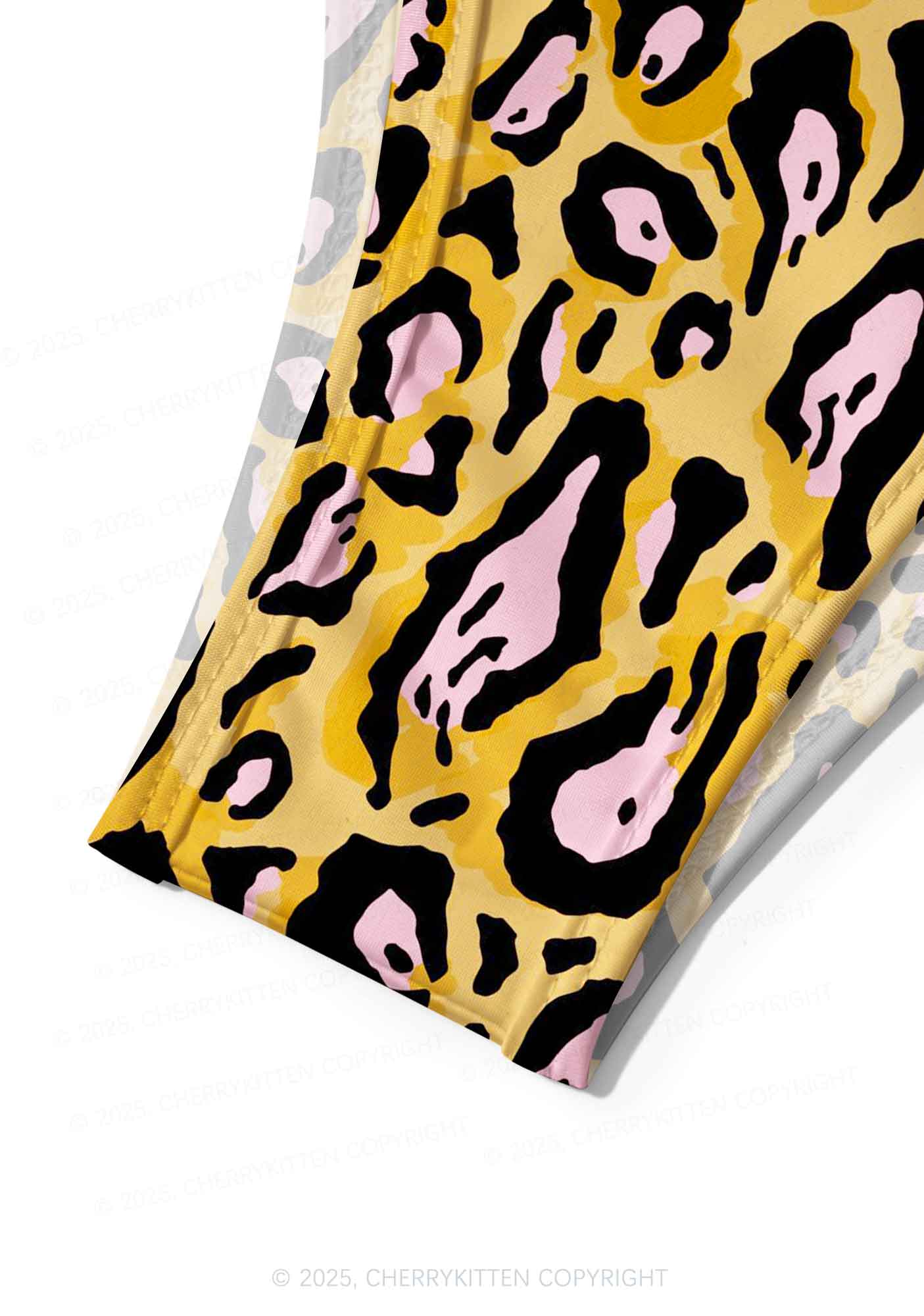 Pink Spotted Leopard Y2K Print Bikini Set Cherrykitten - Image 6