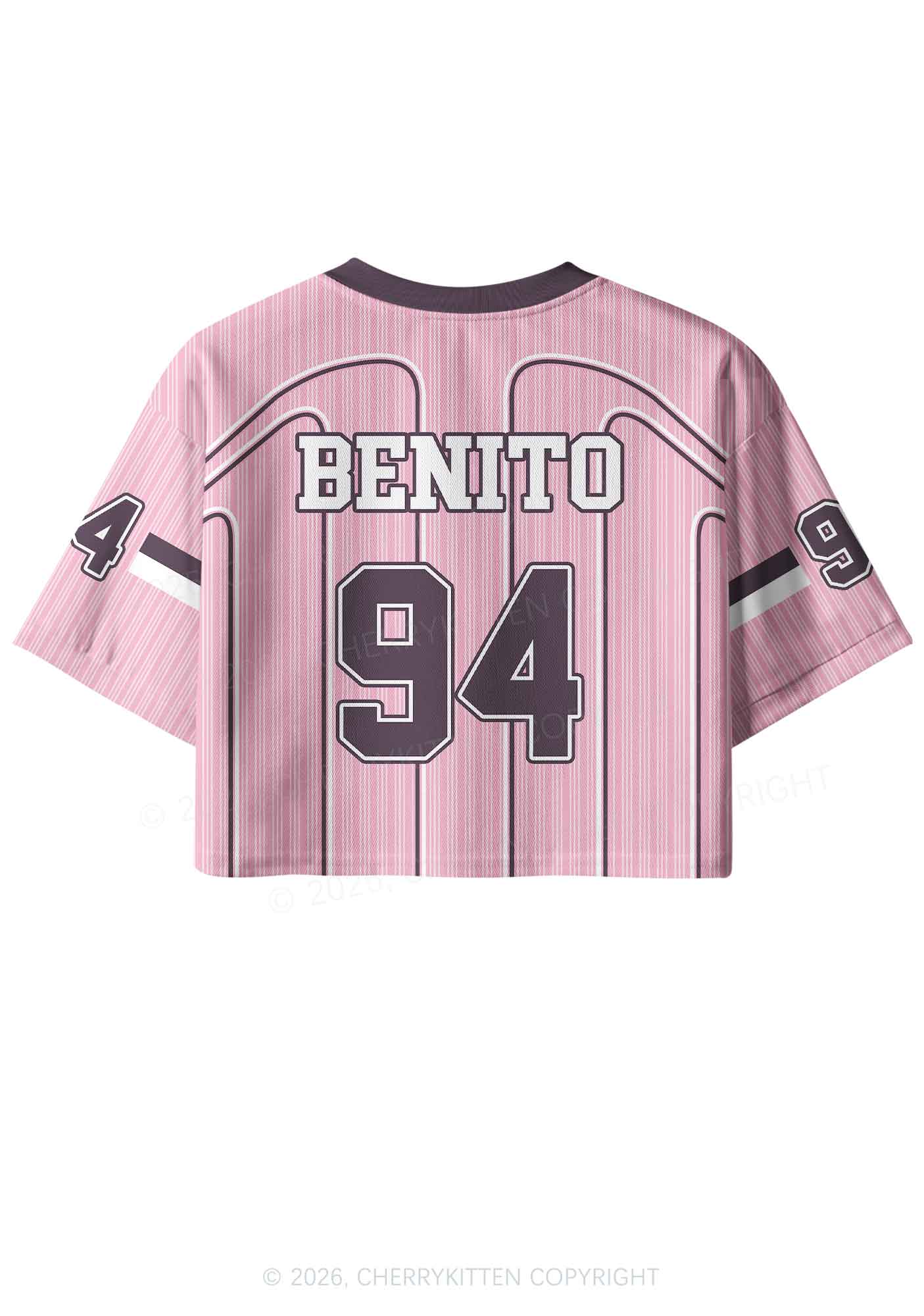 Pink Stripes Bunny Y2K Crop Sport Jersey Shirts Cherrykitten - Image 5