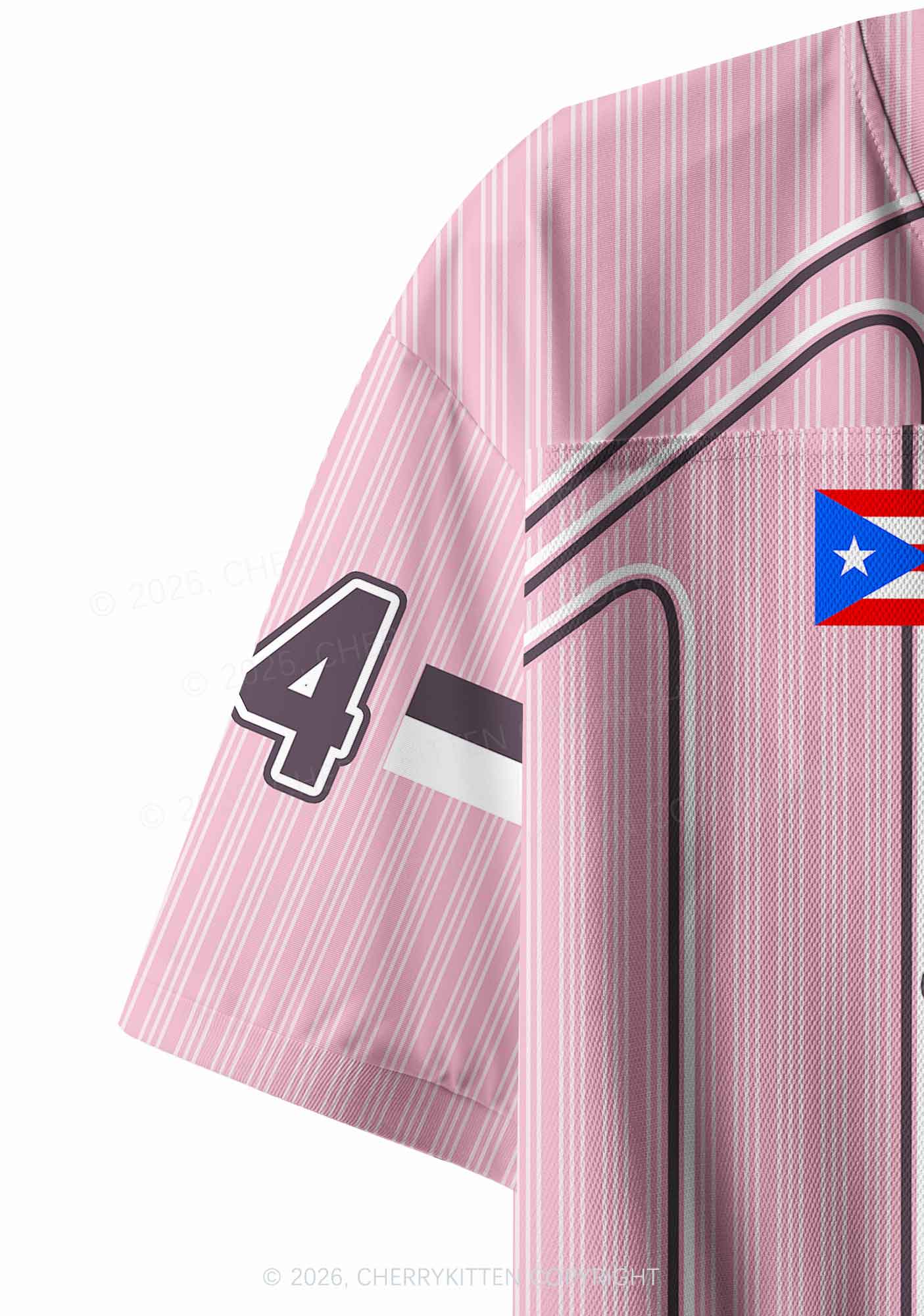 Pink Stripes Bunny Y2K Crop Sport Jersey Shirts Cherrykitten - Image 8