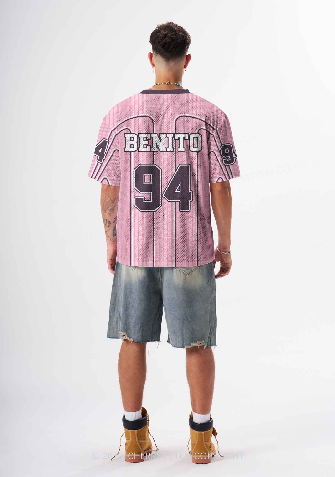 Pink Stripes Bunny Y2K Sport Jersey Shirts Cherrykitten - Image 3