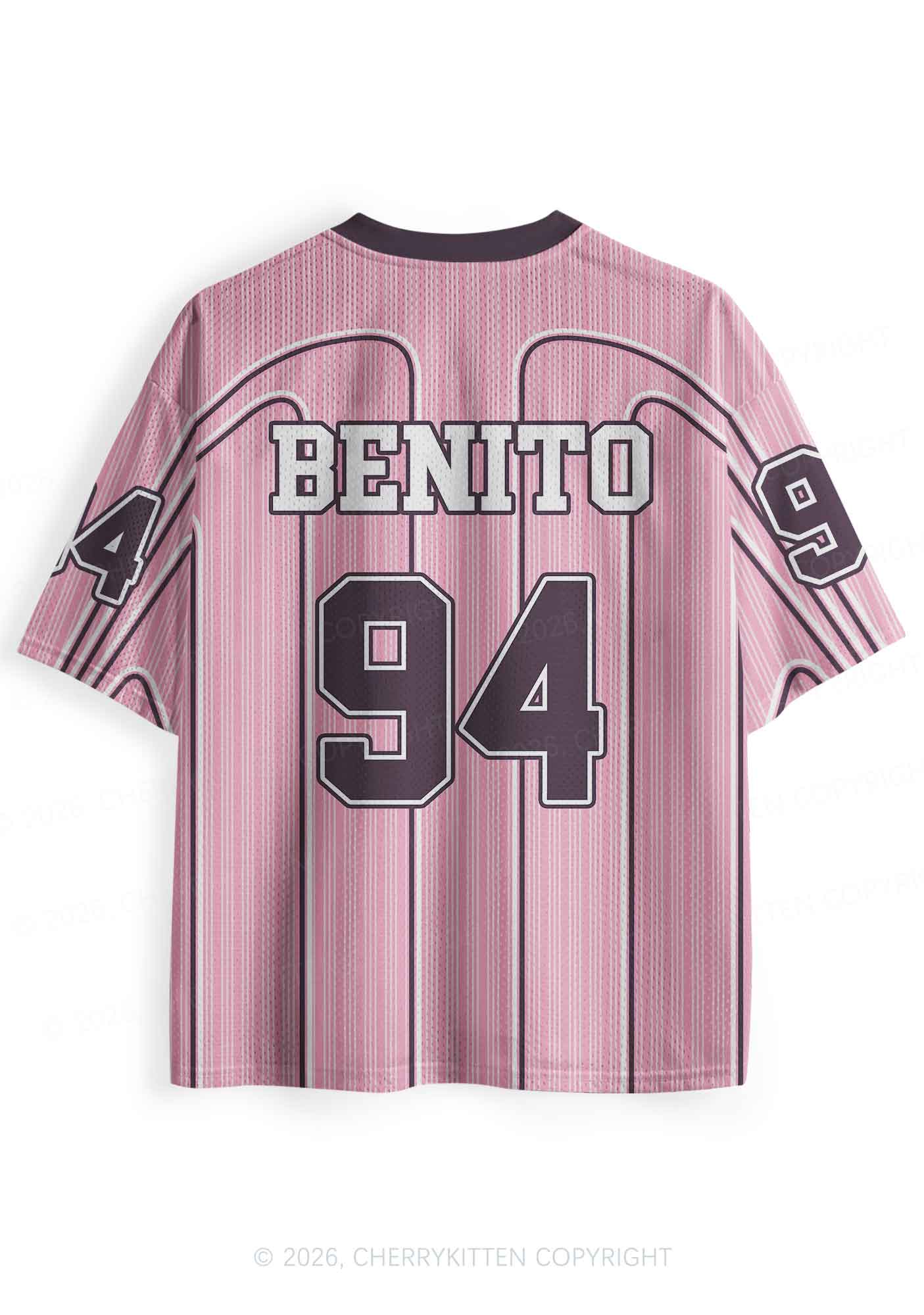 Pink Stripes Bunny Y2K Sport Jersey Shirts Cherrykitten - Image 5