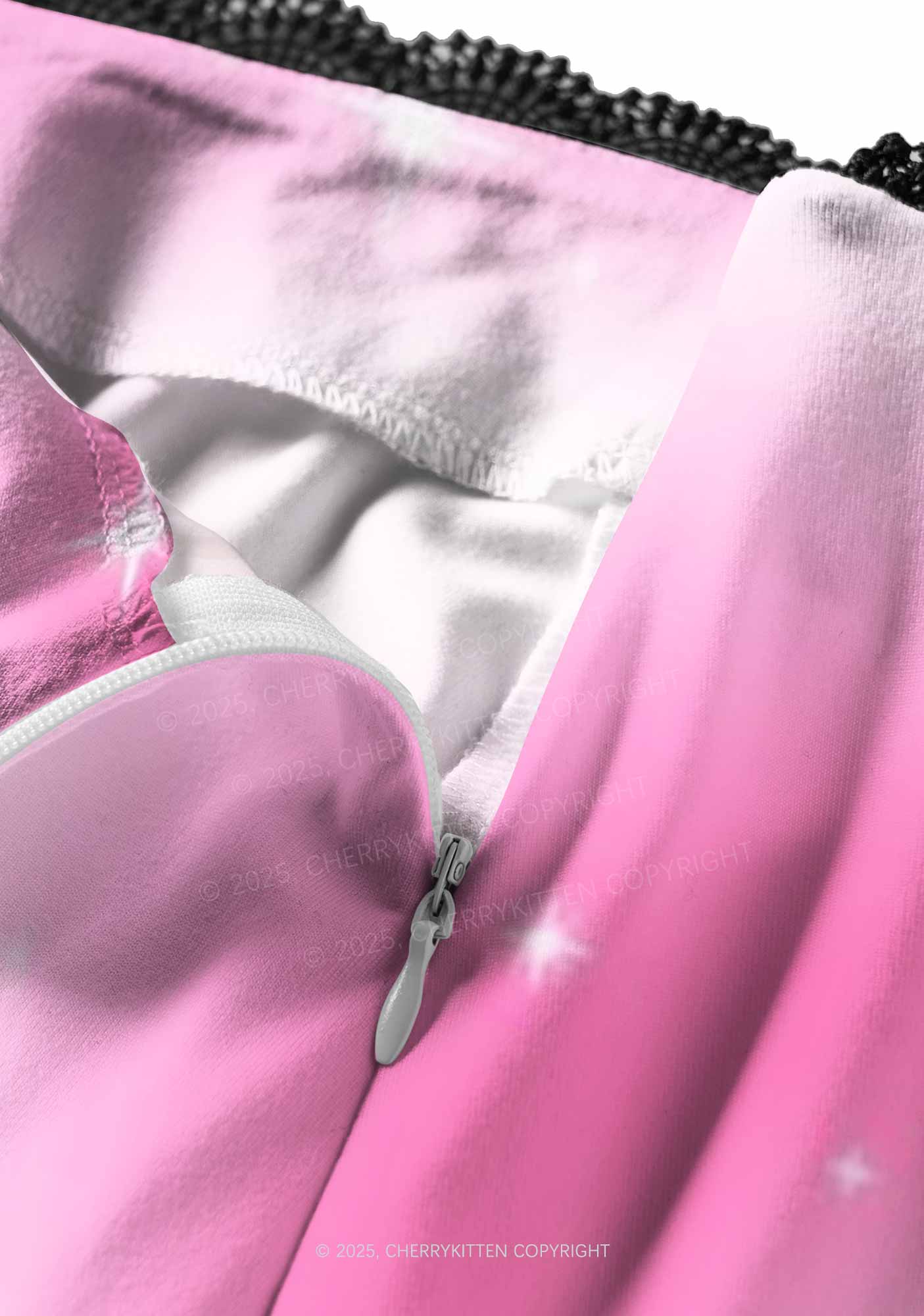 Pink Sweet Rats Valentine's Day Y2K Print Midi Skirt Cherrykitten - Image 2