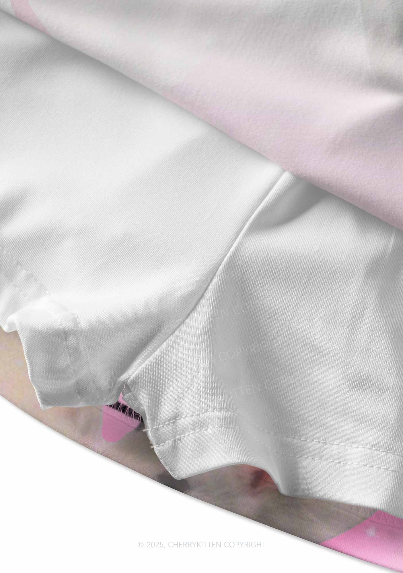 Pink Sweet Rats Valentine's Day Y2K Print Mini Skirt Cherrykitten - Image 2