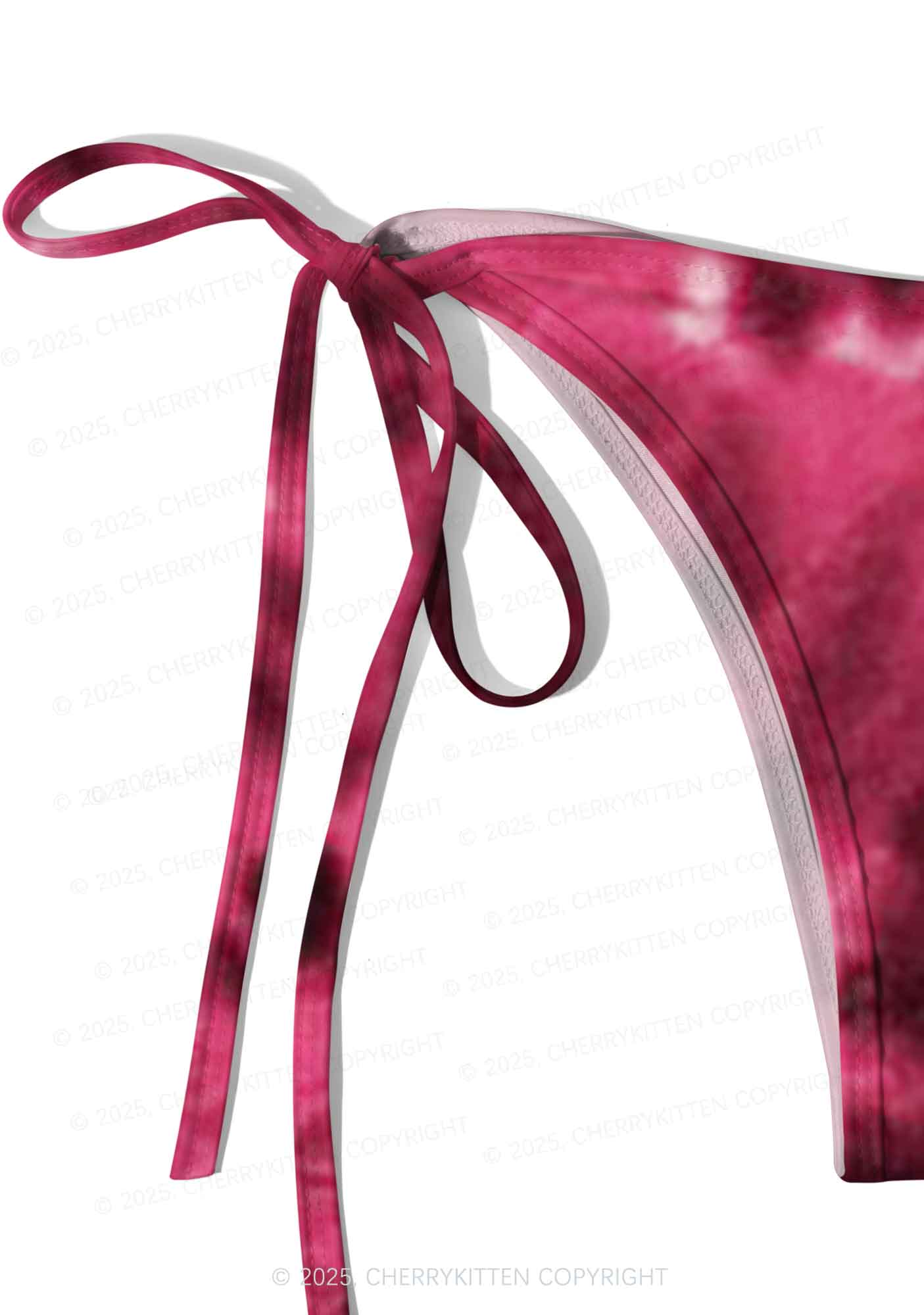 Pink Tie Dye Y2K Print Bikini Set Cherrykitten - Image 5