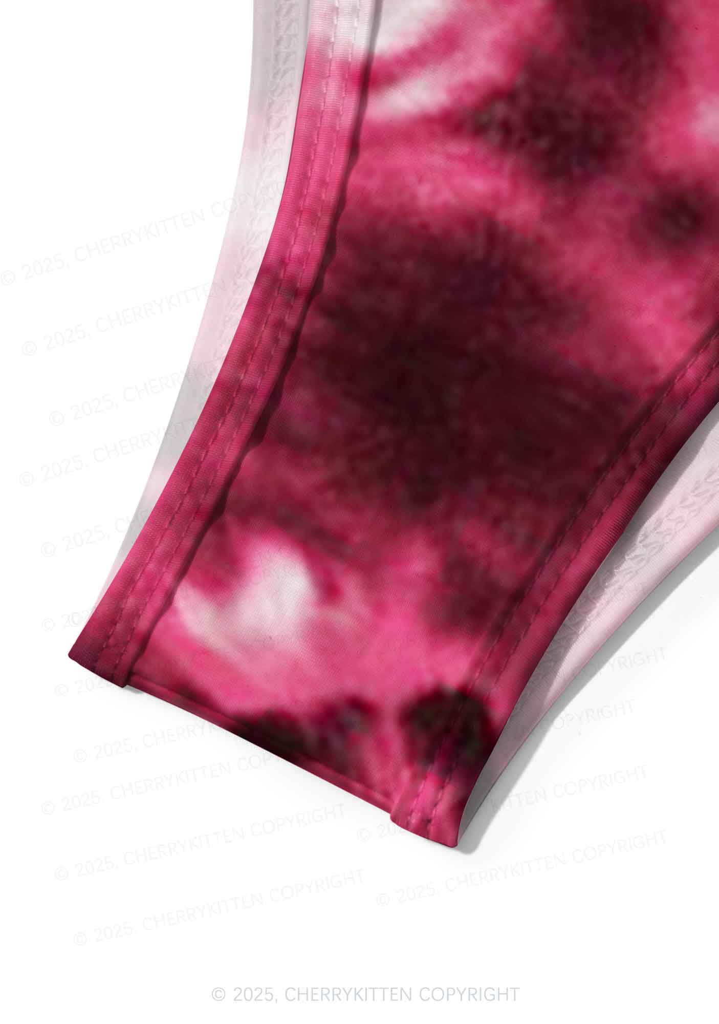 Pink Tie Dye Y2K Print Bikini Set Cherrykitten - Image 6