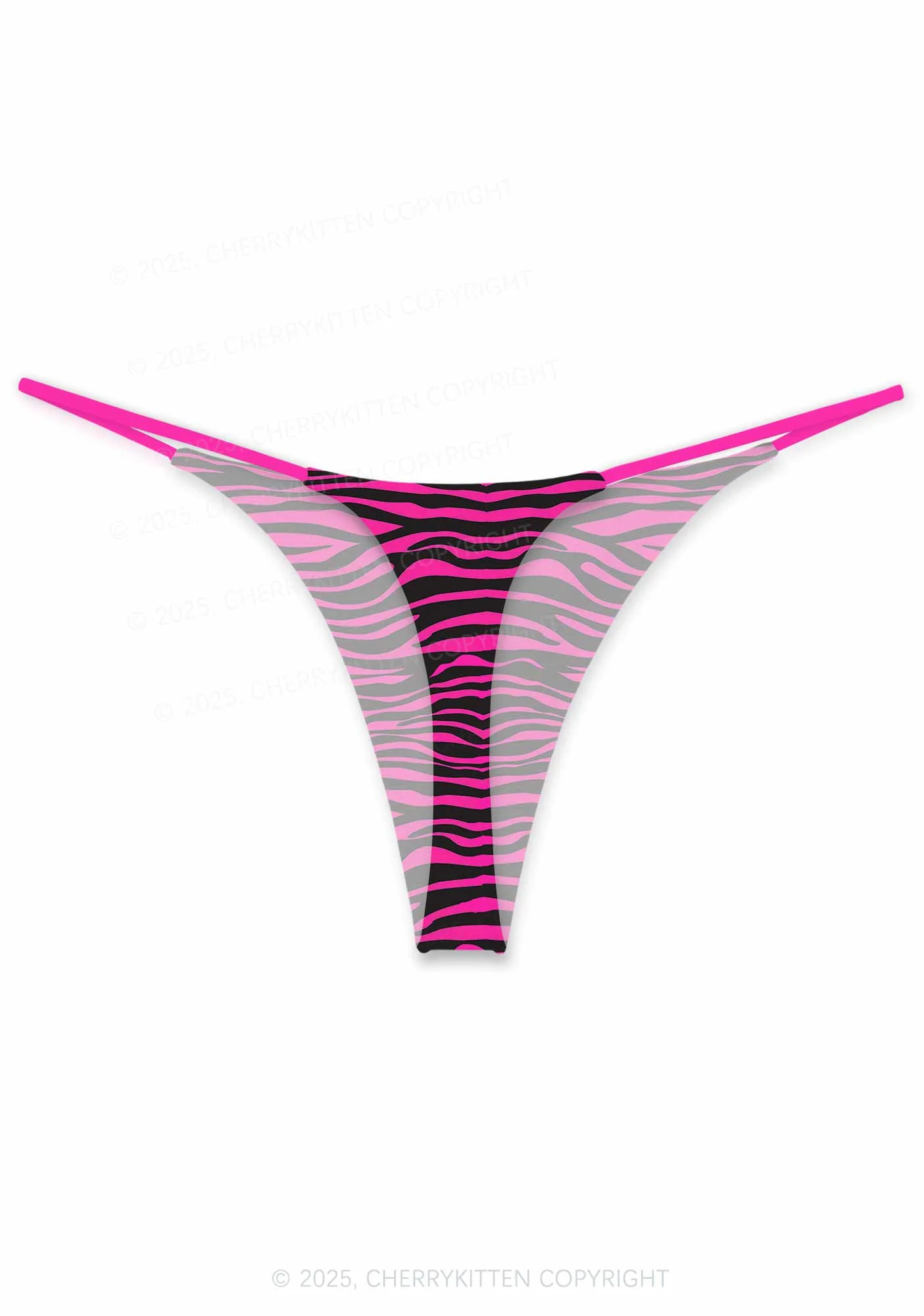 Pink Wave Valentine's Day Y2K Print Couples Thong Set Cherrykitten - Image 3