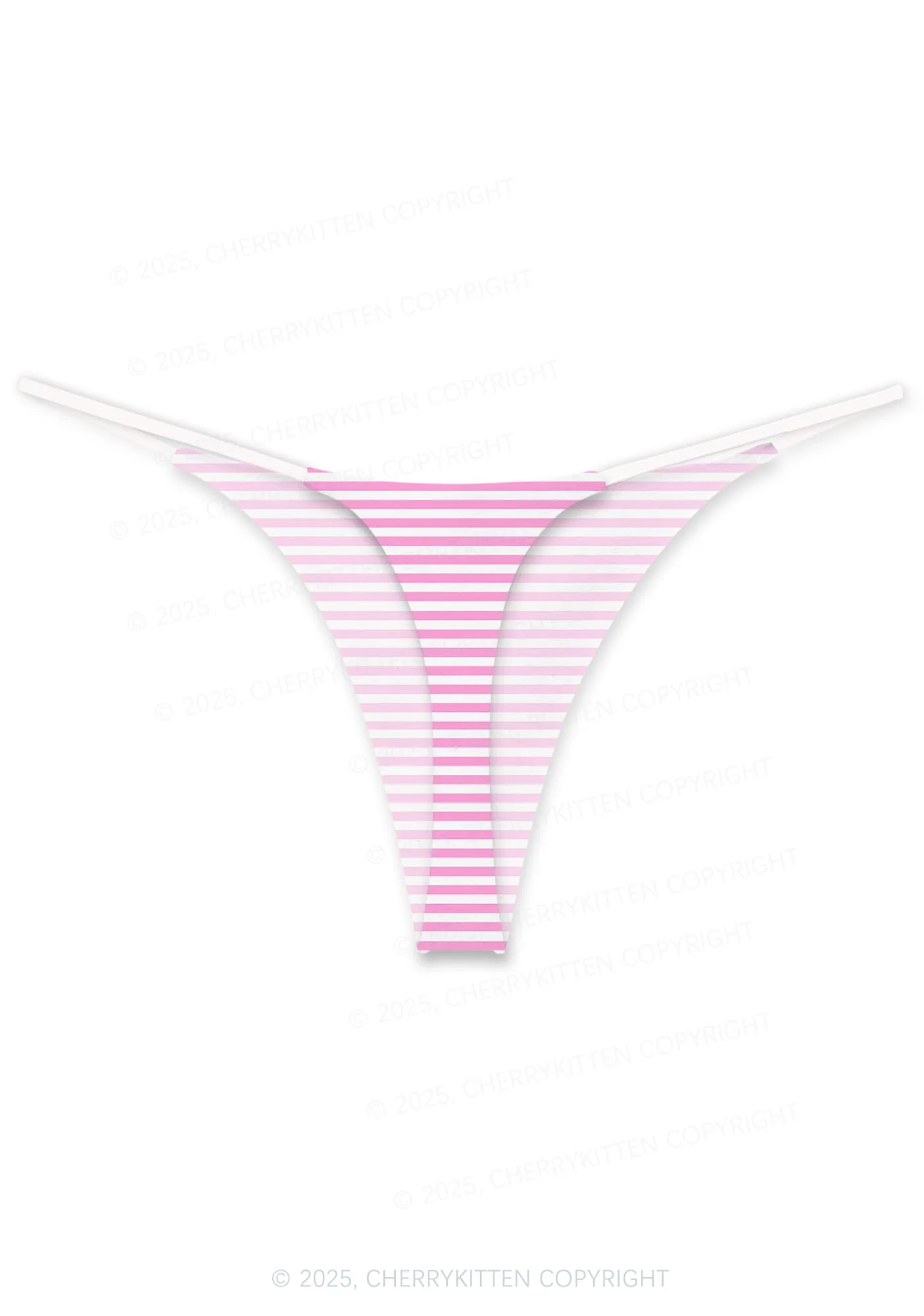 Pink White Stripe Valentine's Day Y2K Print Couples Thong Set Cherrykitten - Image 3