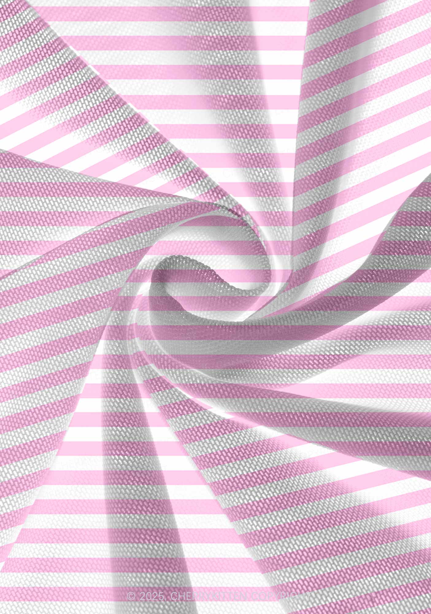 Pink White Stripe Valentine's Day Y2K Print Mini Layered Skirt Cherrykitten - Image 3