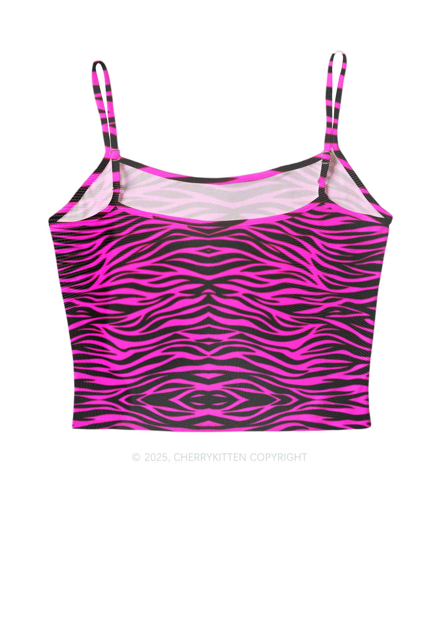 Pink Zebra Y2K Mesh Cami Tank Cherrykitten - Image 2