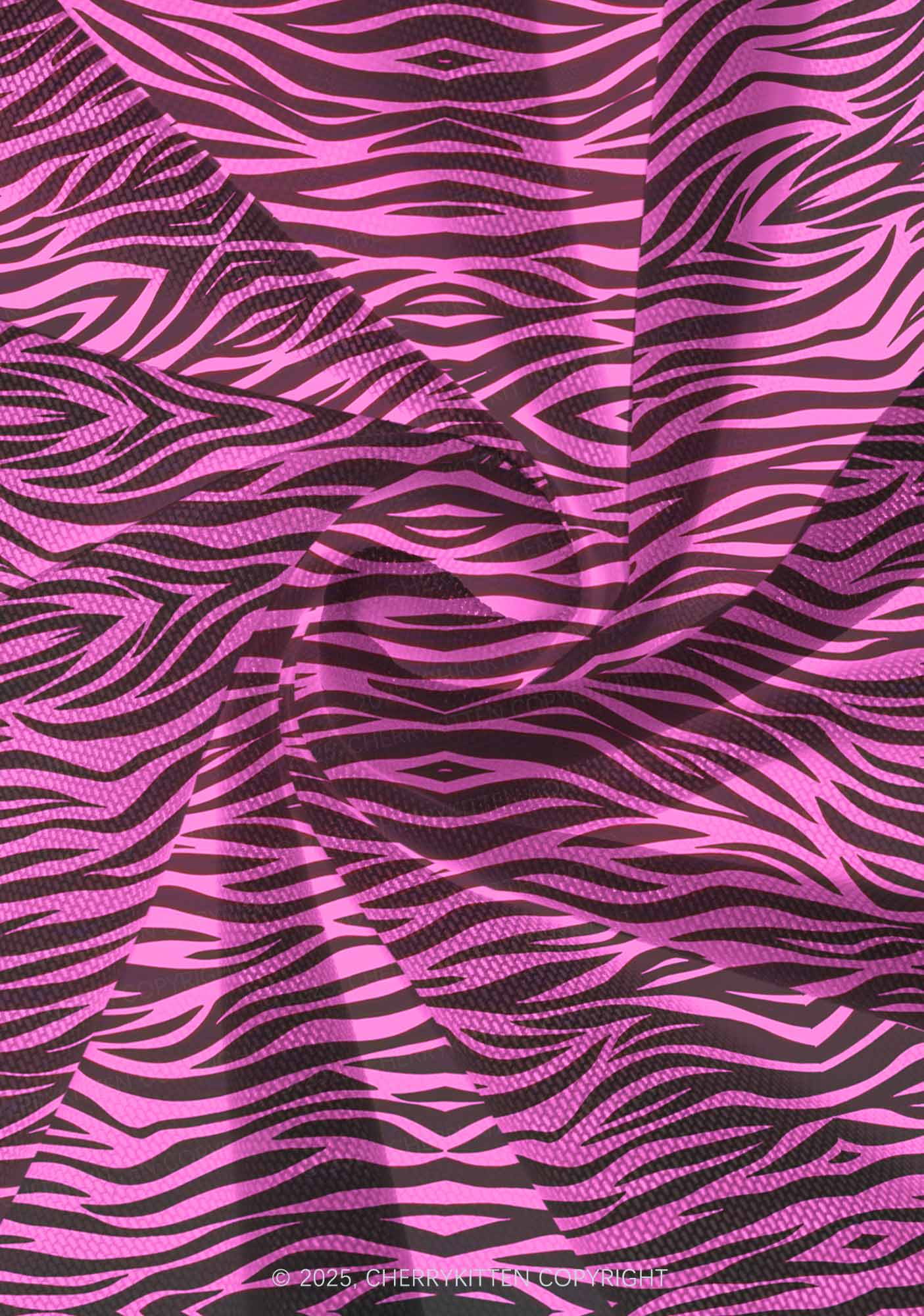 Pink Zebra Y2K Mesh Slip Dress With Scarf Set Cherrykitten - Image 6