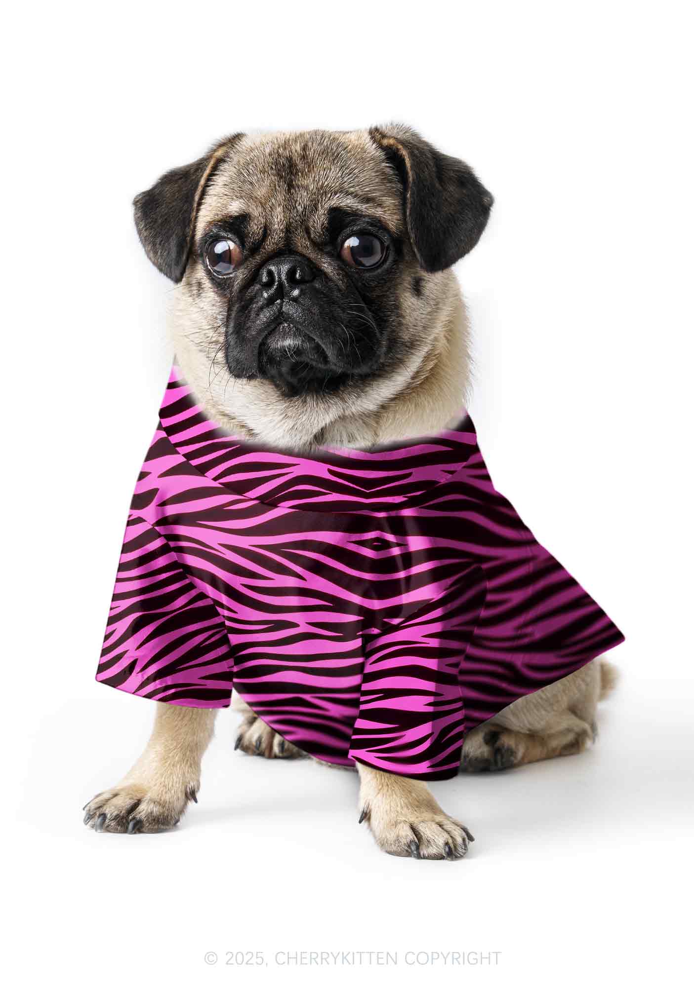 Pink Zebra Y2K Pet Shirts Cherrykitten - Image 3