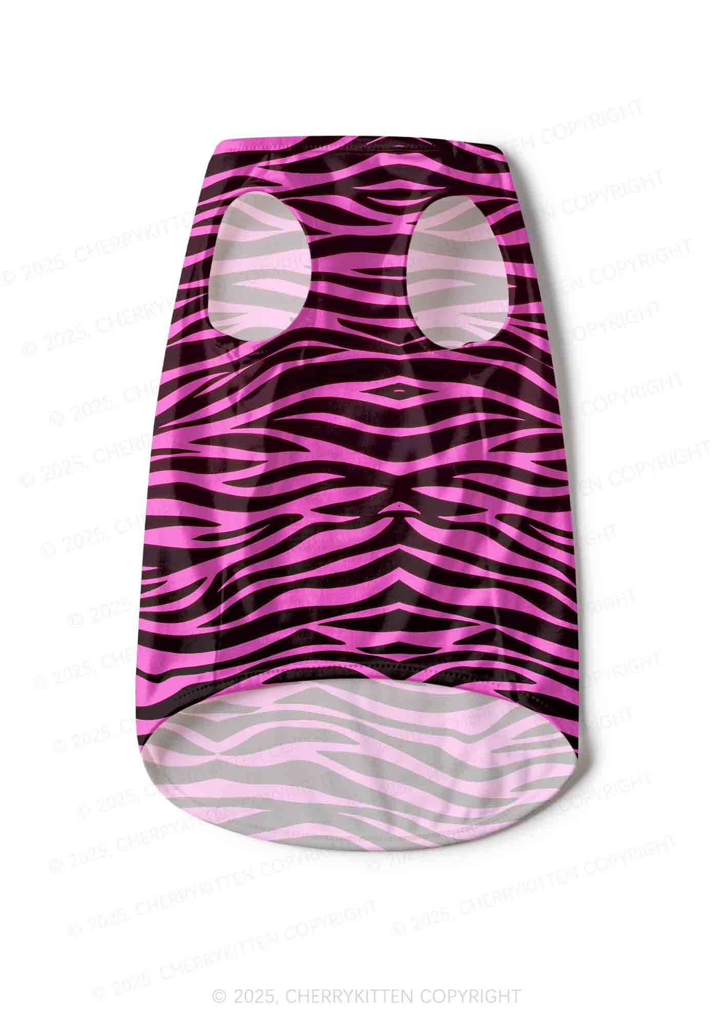Pink Zebra Y2K Pet Tank Top Cherrykitten - Image 4