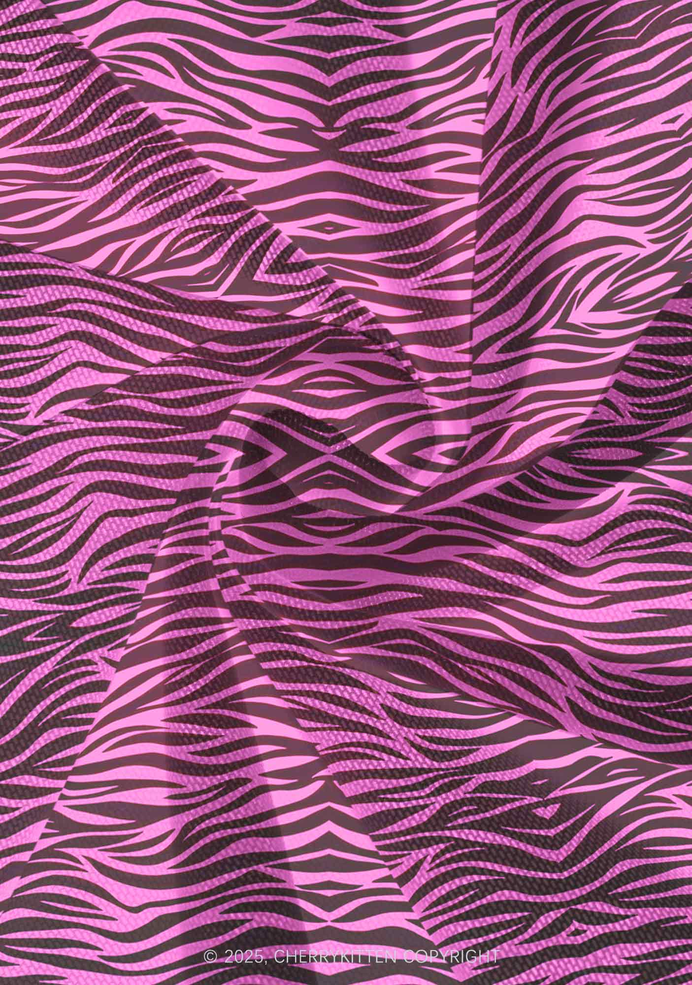 Pink Zebra Y2K Print Mini Layered Skirt Cherrykitten - Image 4
