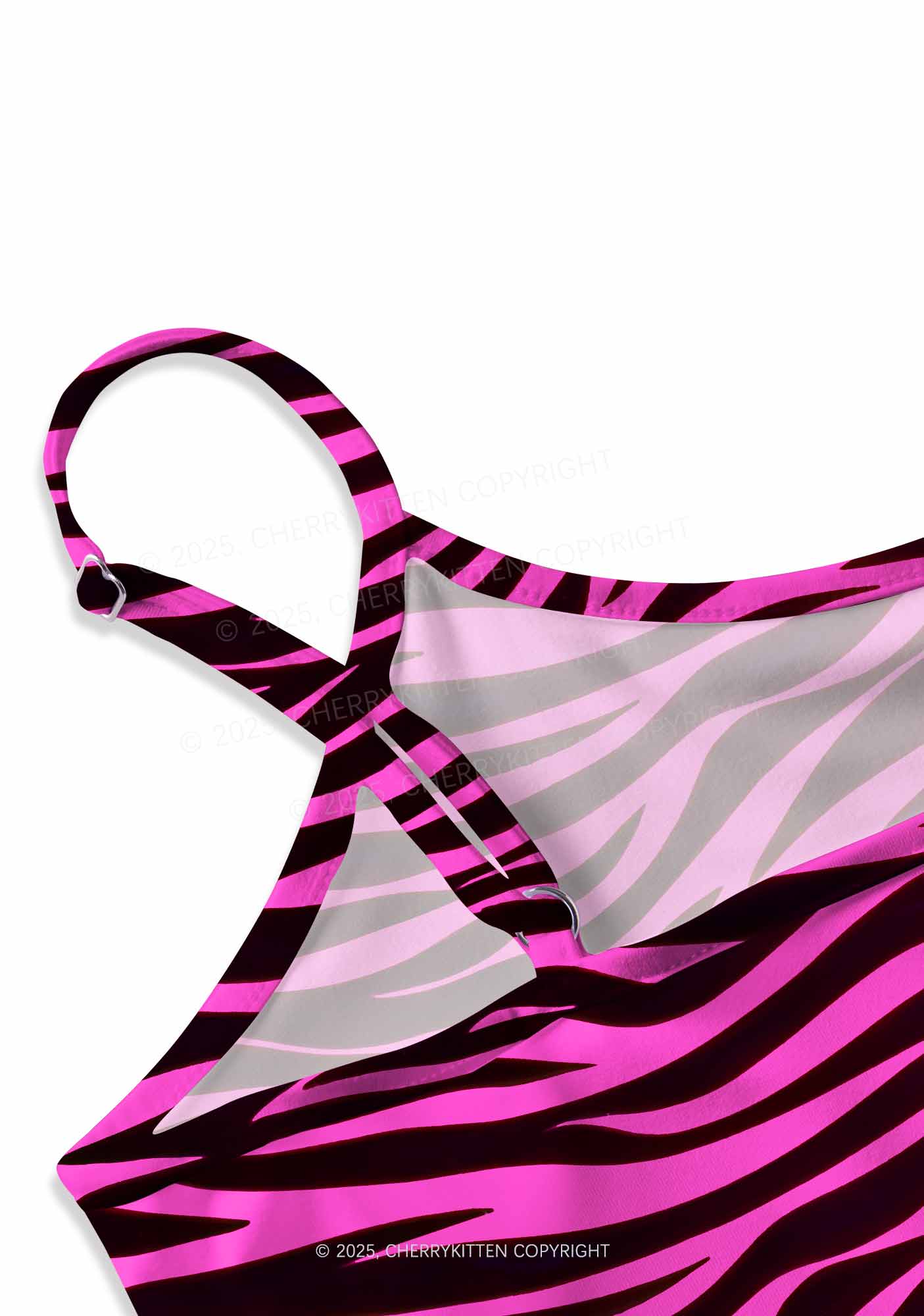 Pink Zebra Y2K Print Slip Dress Cherrykitten - Image 3