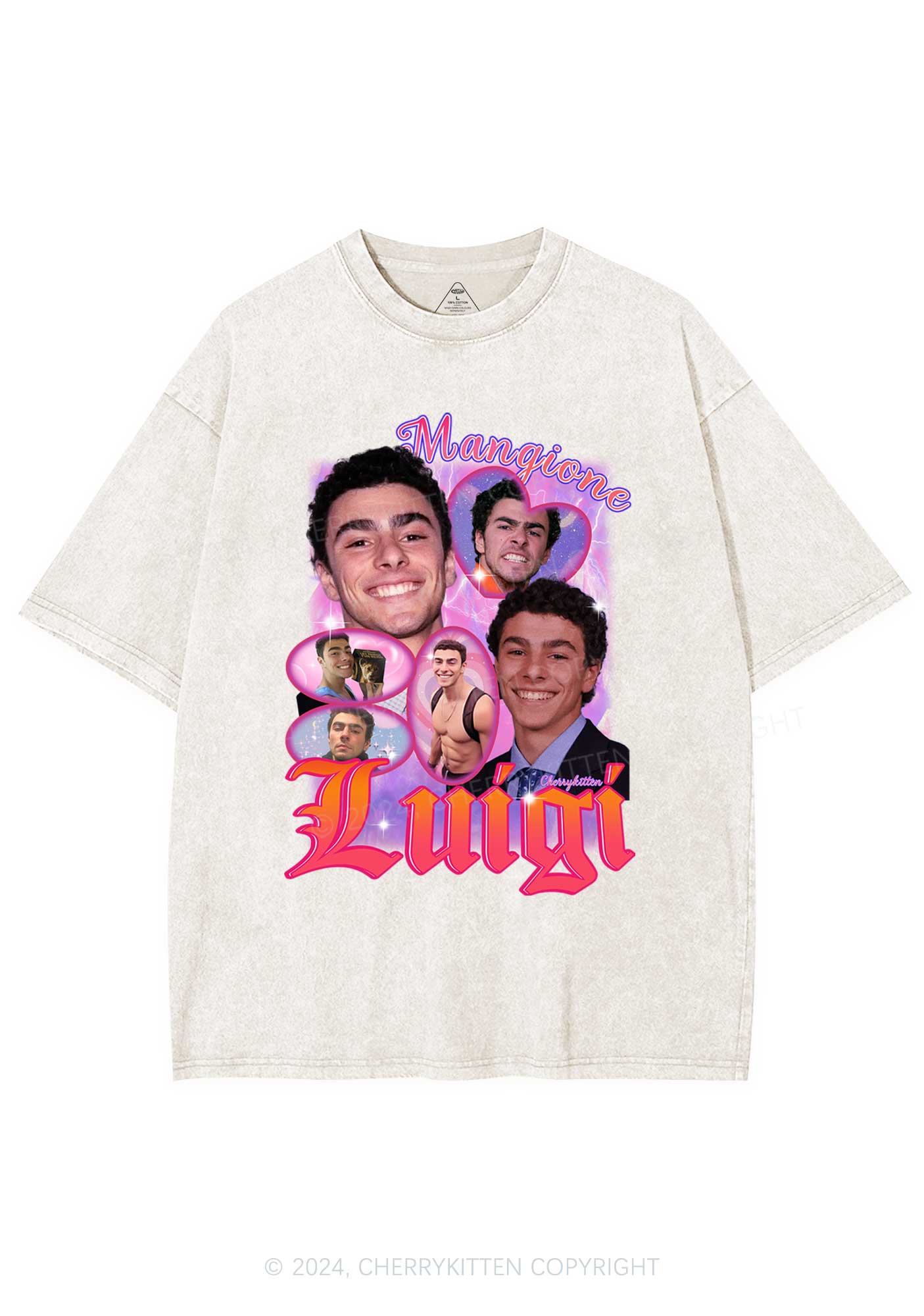 Pinky Luigi Y2K Washed Tee Cherrykitten - Image 4