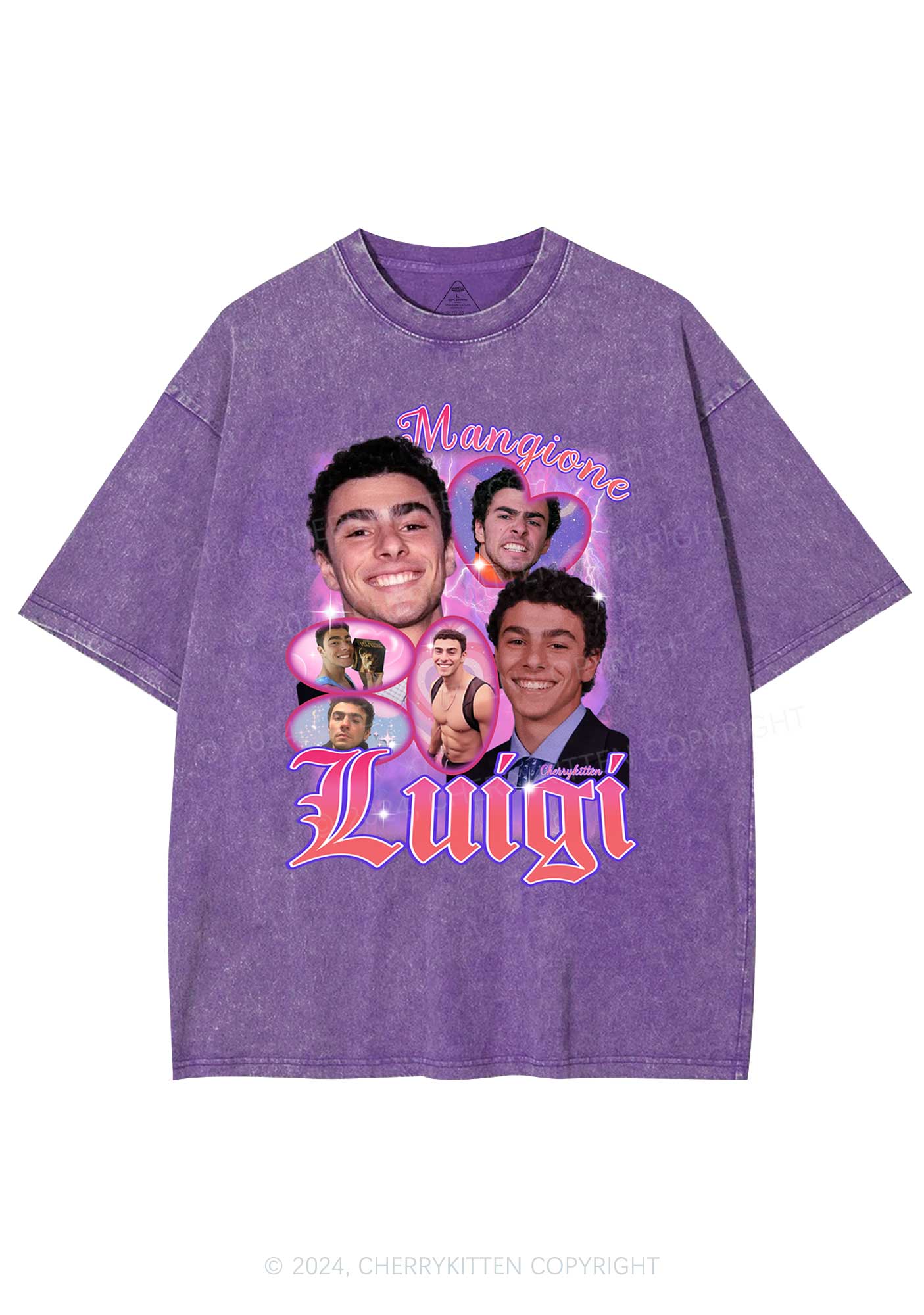 Pinky Luigi Y2K Washed Tee Cherrykitten - Image 5