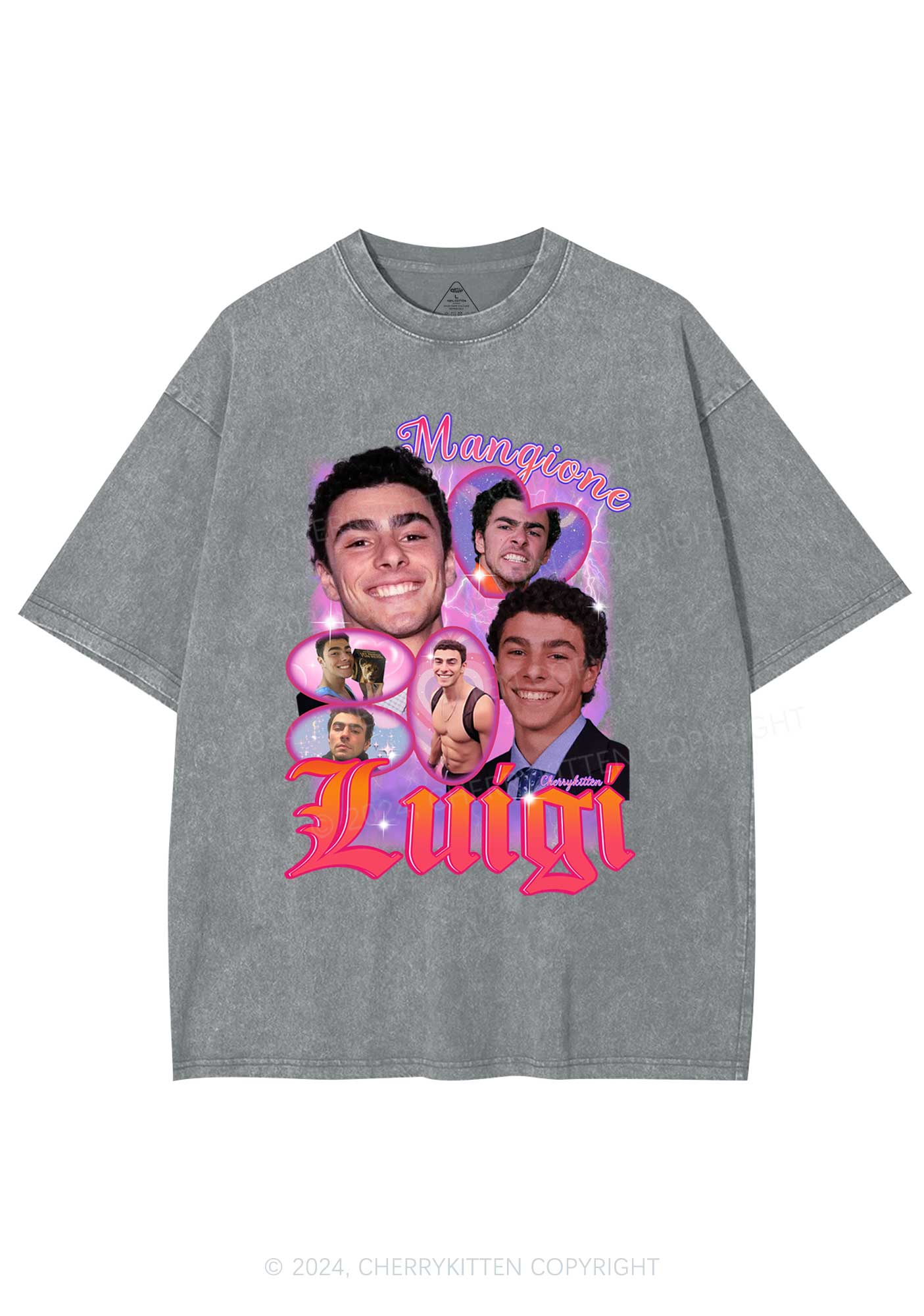 Pinky Luigi Y2K Washed Tee Cherrykitten - Image 6