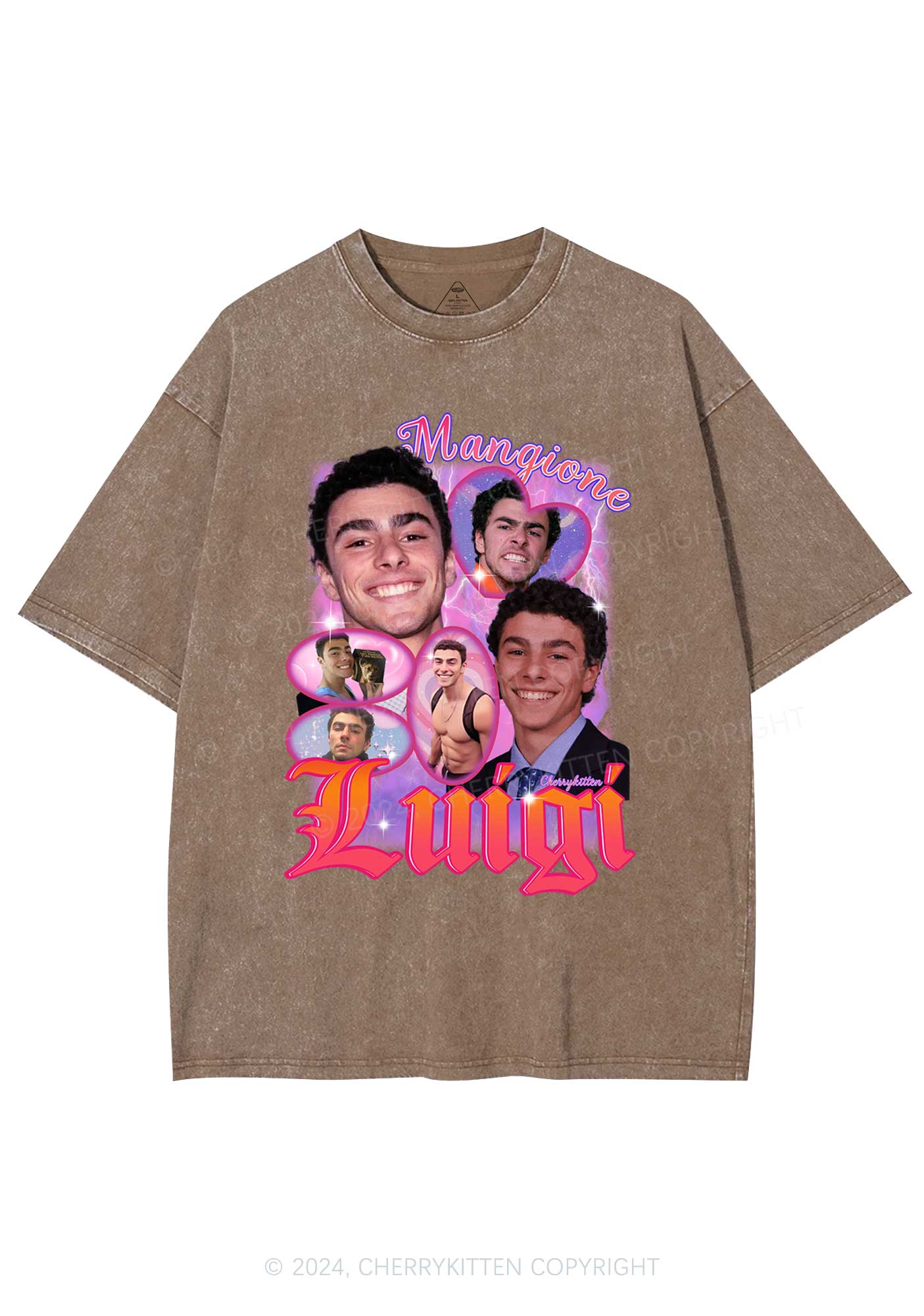Pinky Luigi Y2K Washed Tee Cherrykitten - Image 7