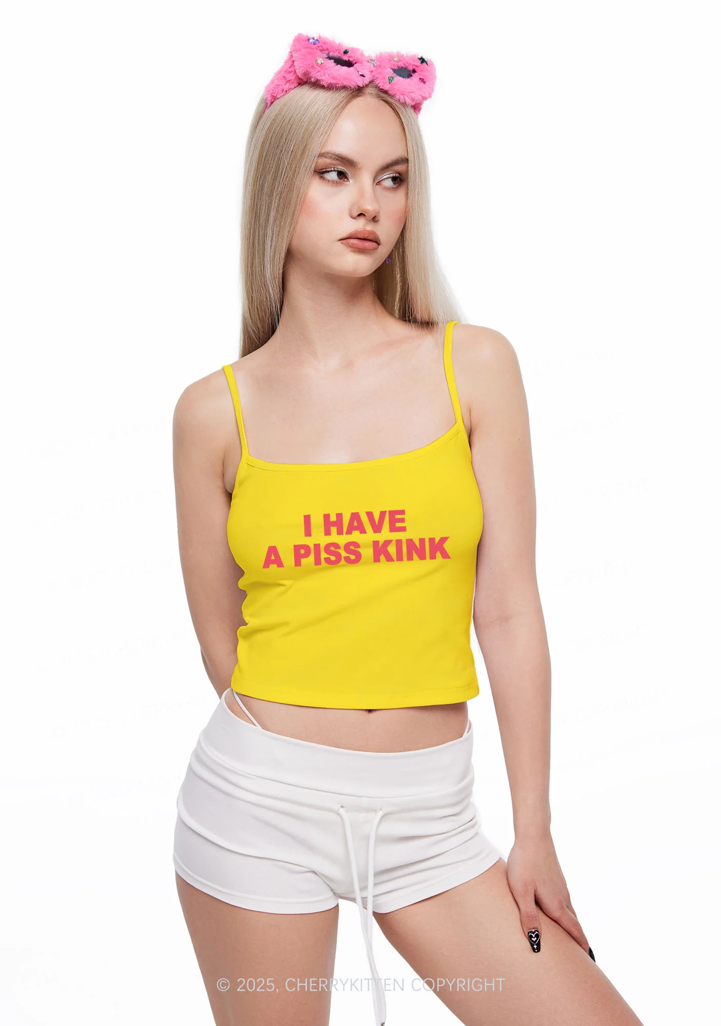 Piss Kink Y2K Spaghetti Strap Cami Cherrykitten - Image 2