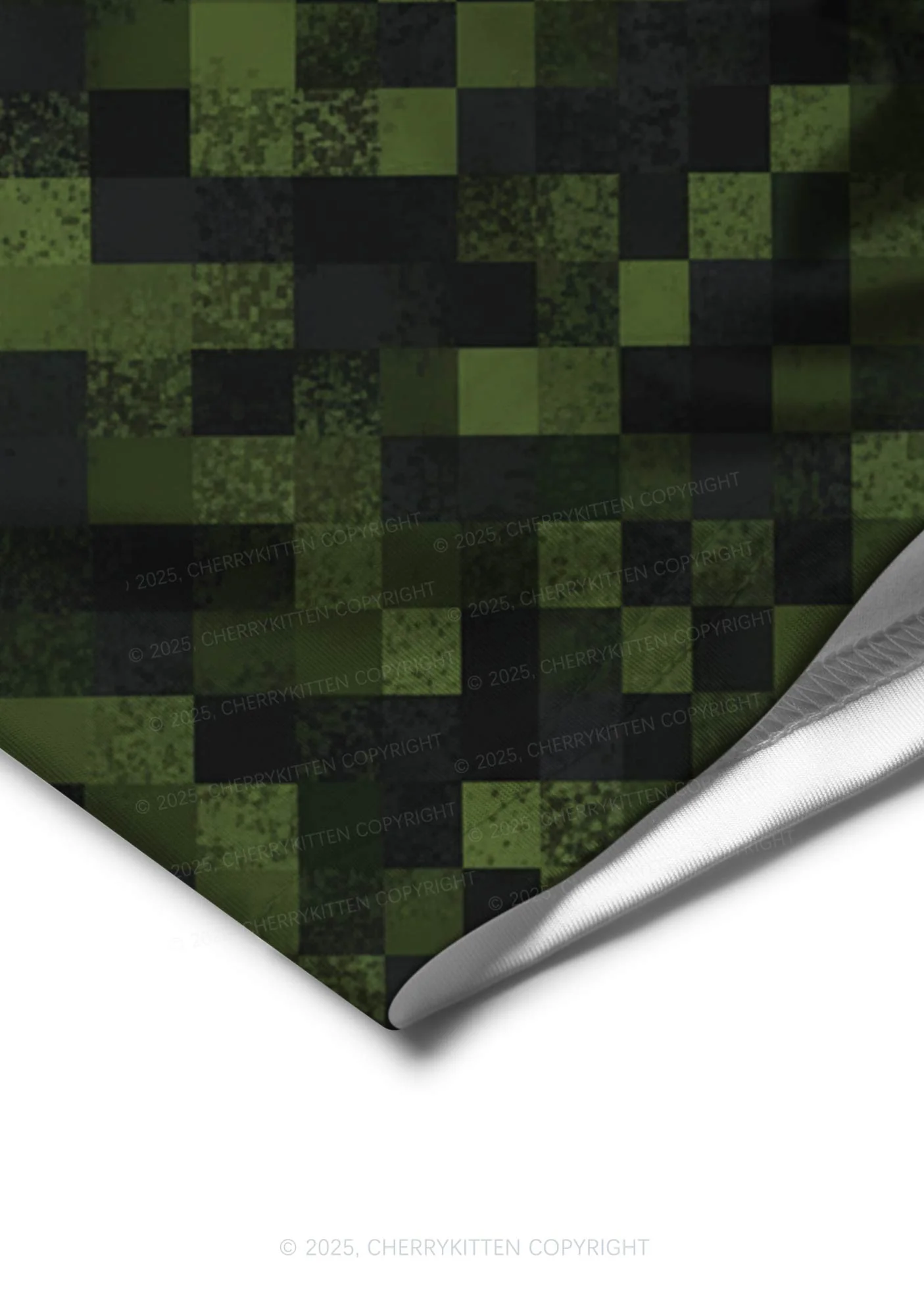 Pixelated Camo Green Y2K Print Men Boxer Briefs Cherrykitten - Image 4